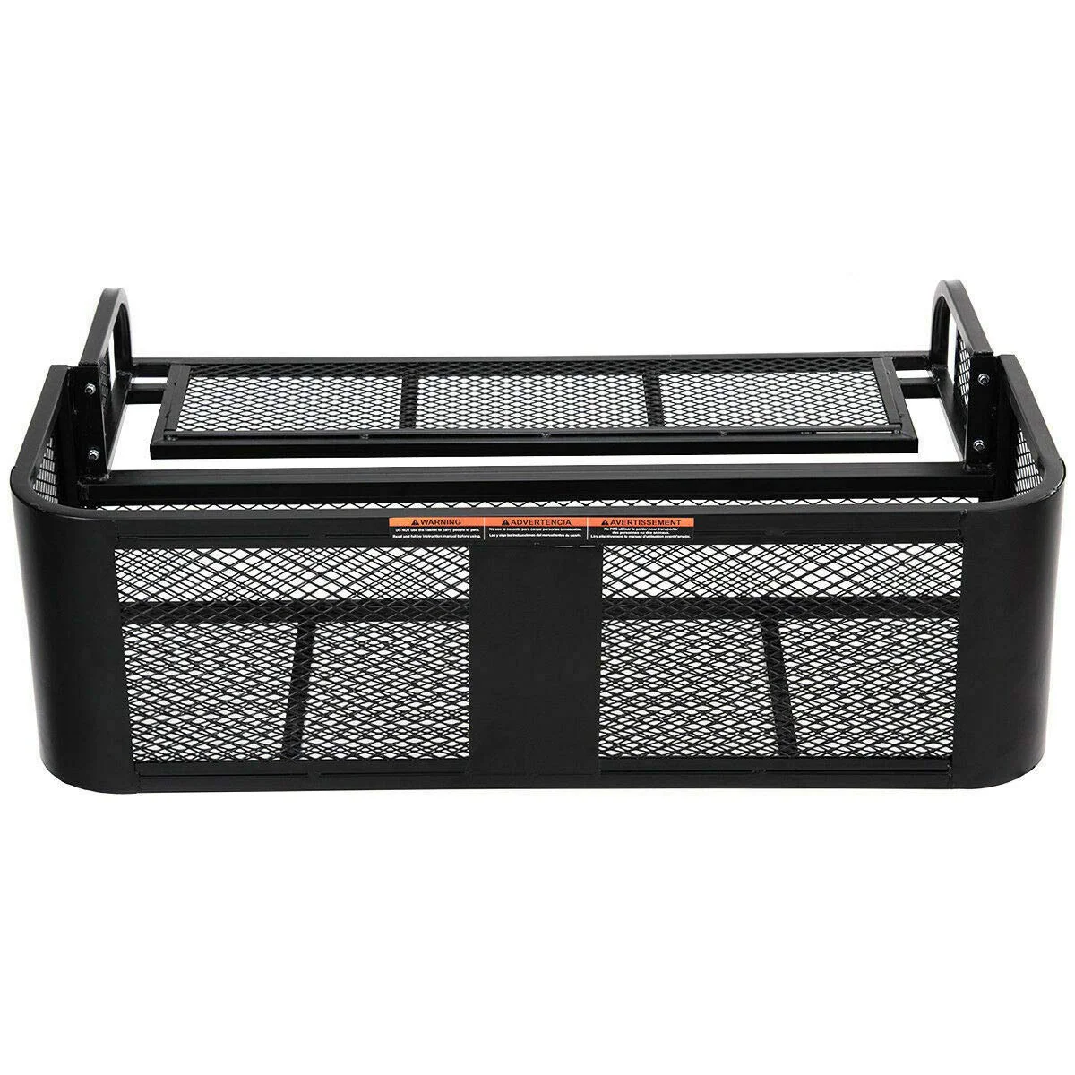 Goplus ATV/UTV Rear Drop Basket, Universal Cargo Basket w/Steel Mesh Surface (Black) - Image 6