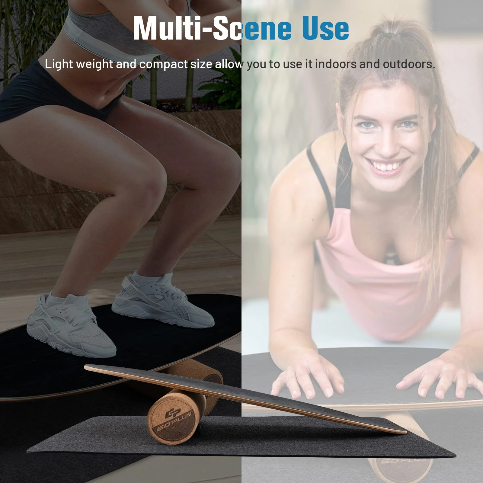 Goplus Balance Board Trainer, 500 LBS Weight Capacity Balancing Board for Core Strength, Skateboard - Image 5