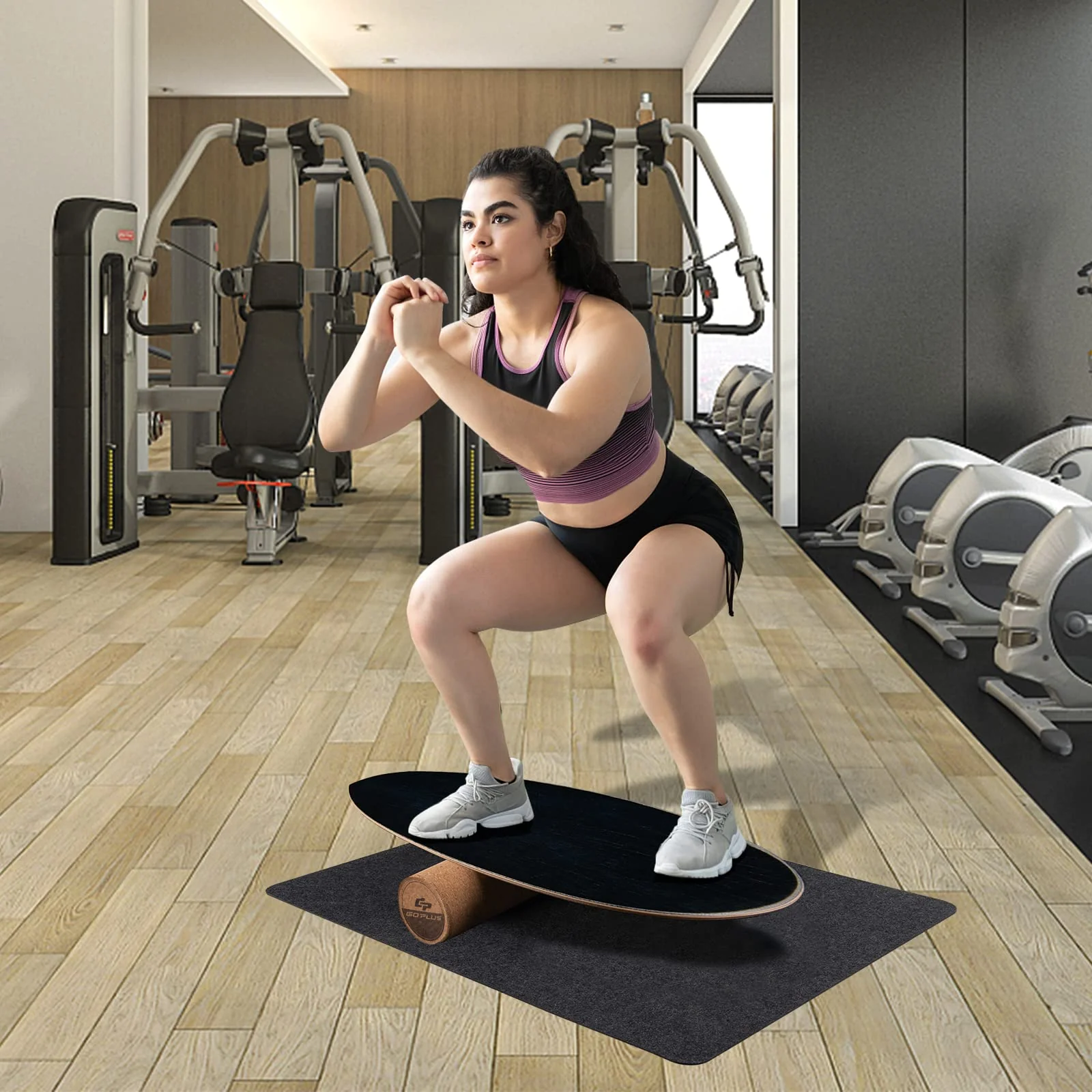 Goplus Balance Board Trainer, 500 LBS Weight Capacity Balancing Board for Core Strength, Skateboard - Image 8