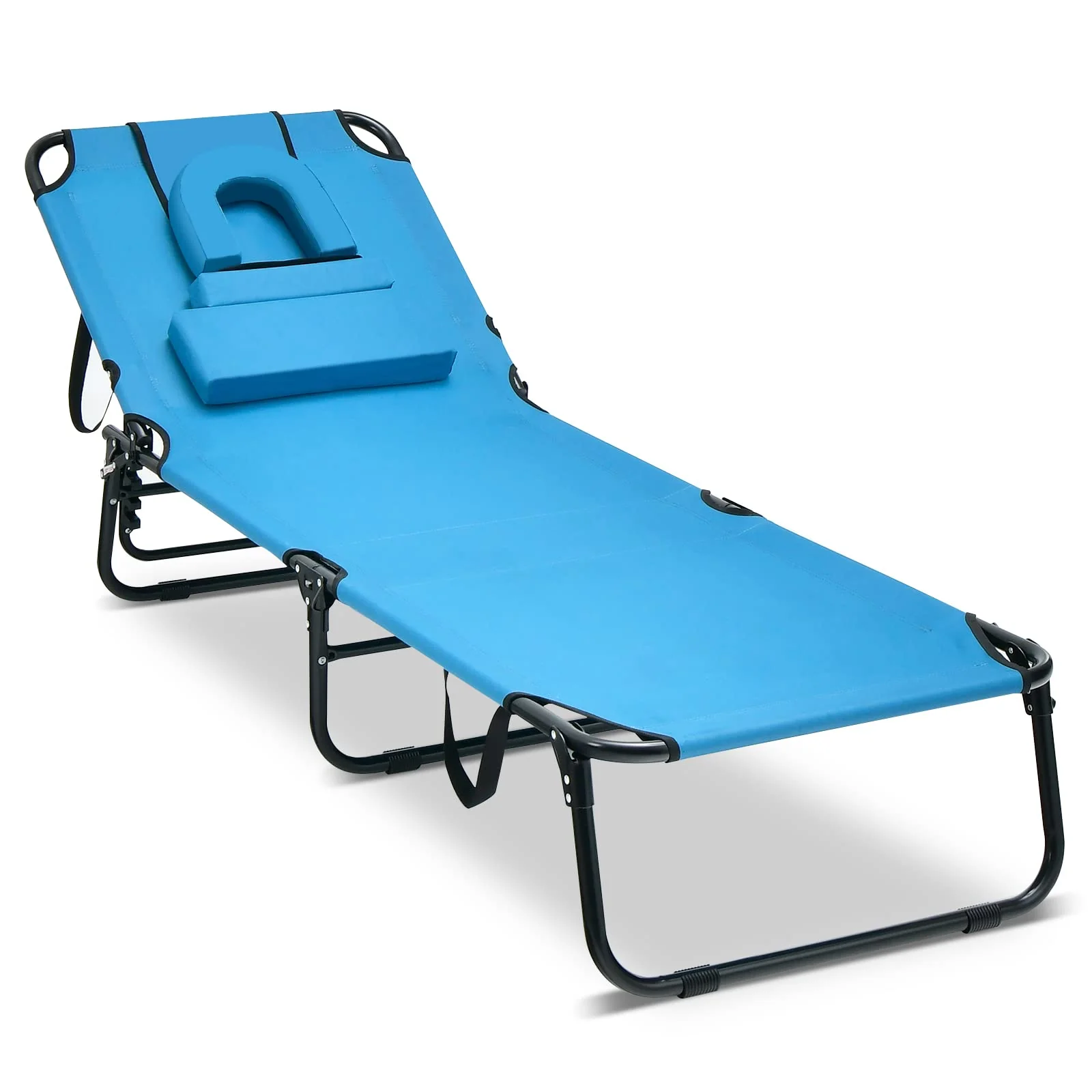 Goplus Beach Chaise Lounge Chair