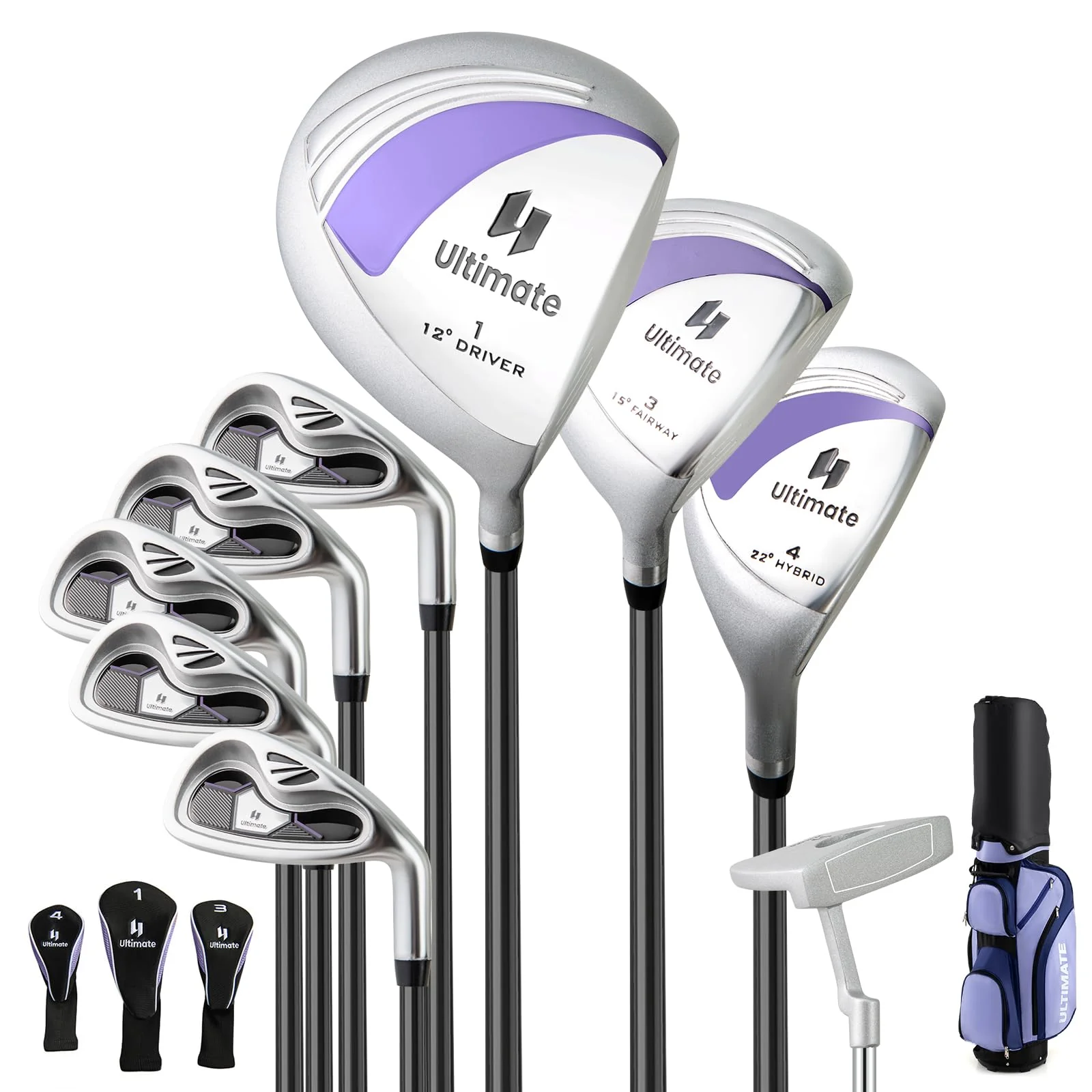 Goplus Complete Golf Club Set for Women, 9 Pieces Golf Clubs with Cart Bag - Image 12
