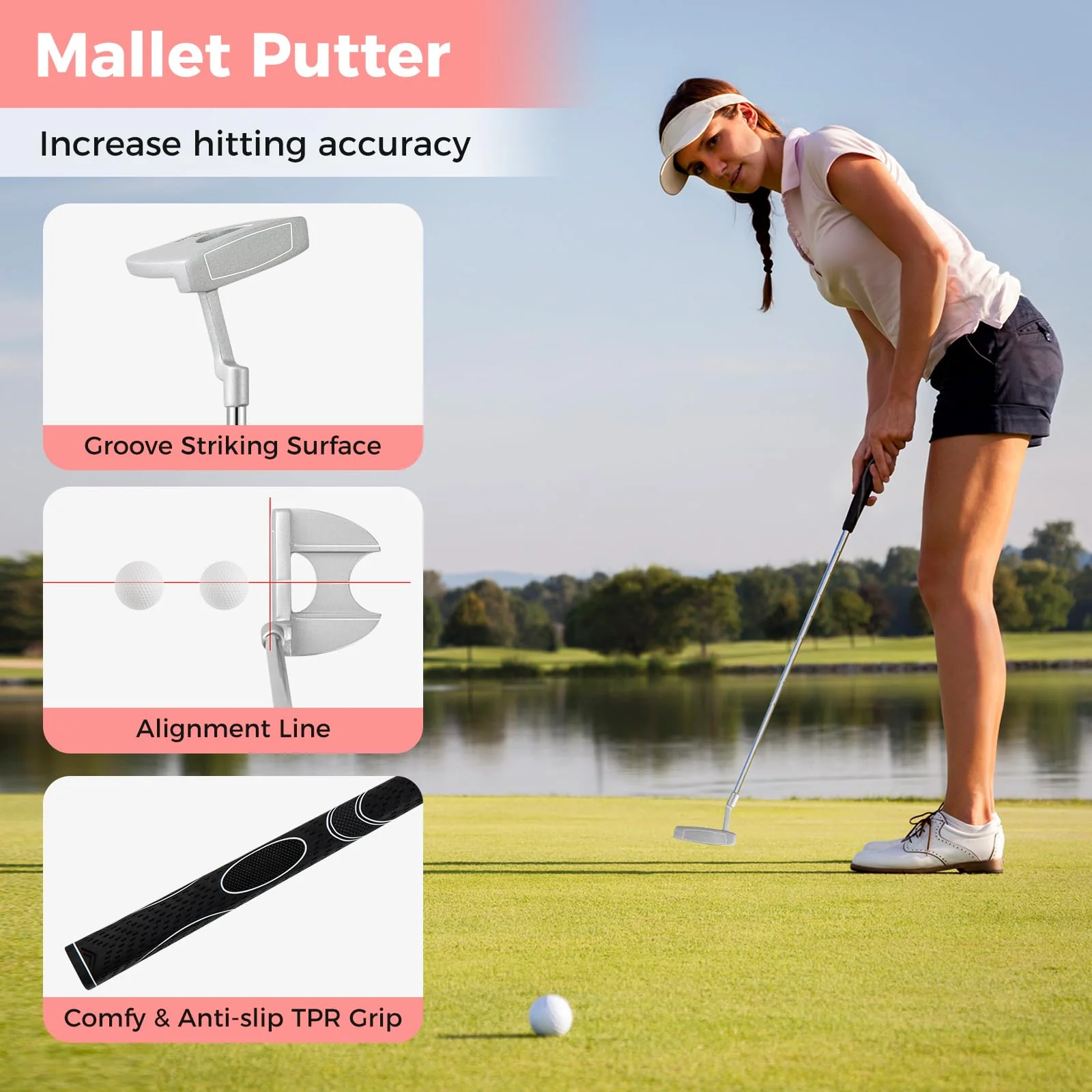 Goplus Complete Golf Club Set for Women, 9 Pieces Golf Clubs with Cart Bag - Image 6