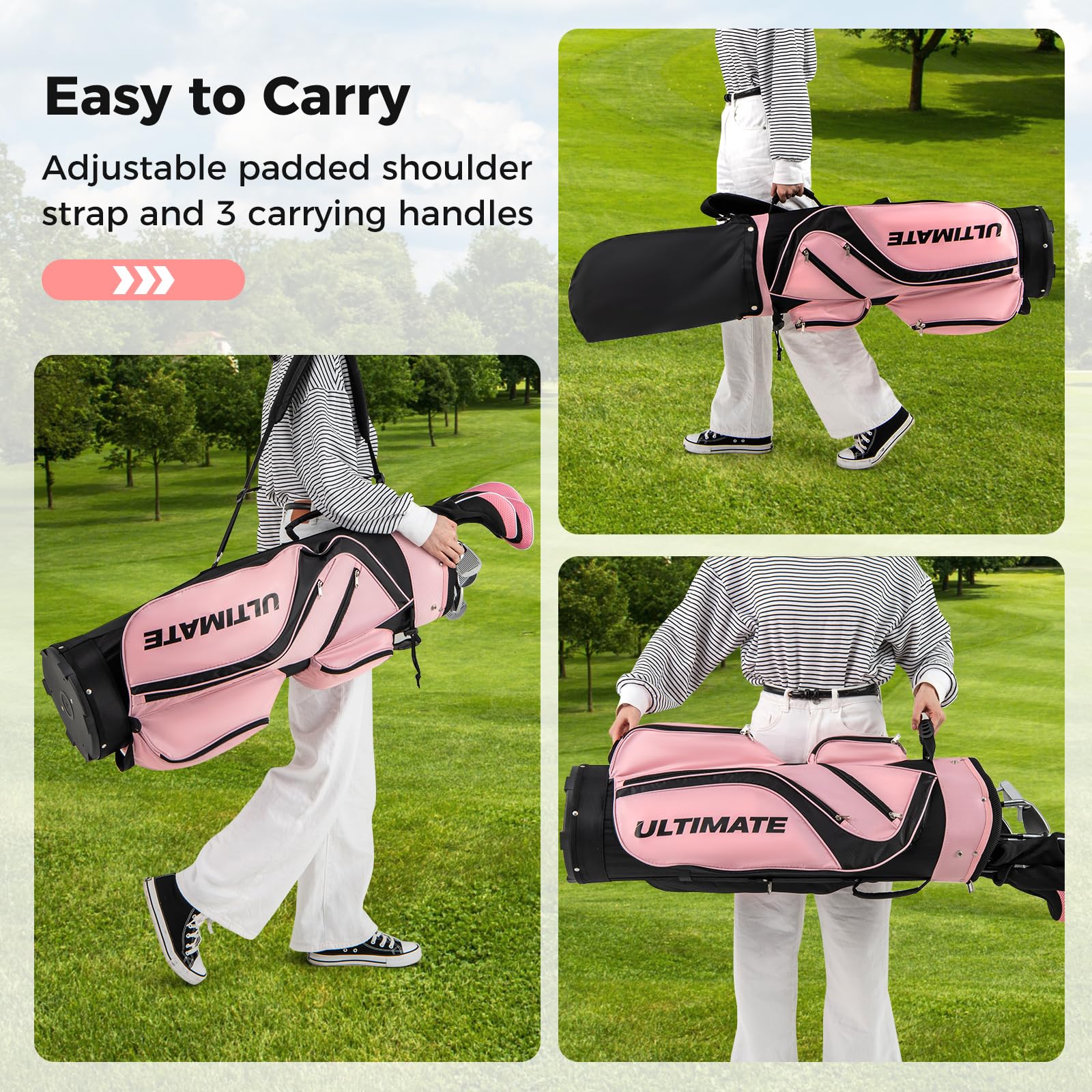 Goplus Complete Golf Club Set for Women, 9 Pieces Golf Clubs with Cart Bag - Image 8