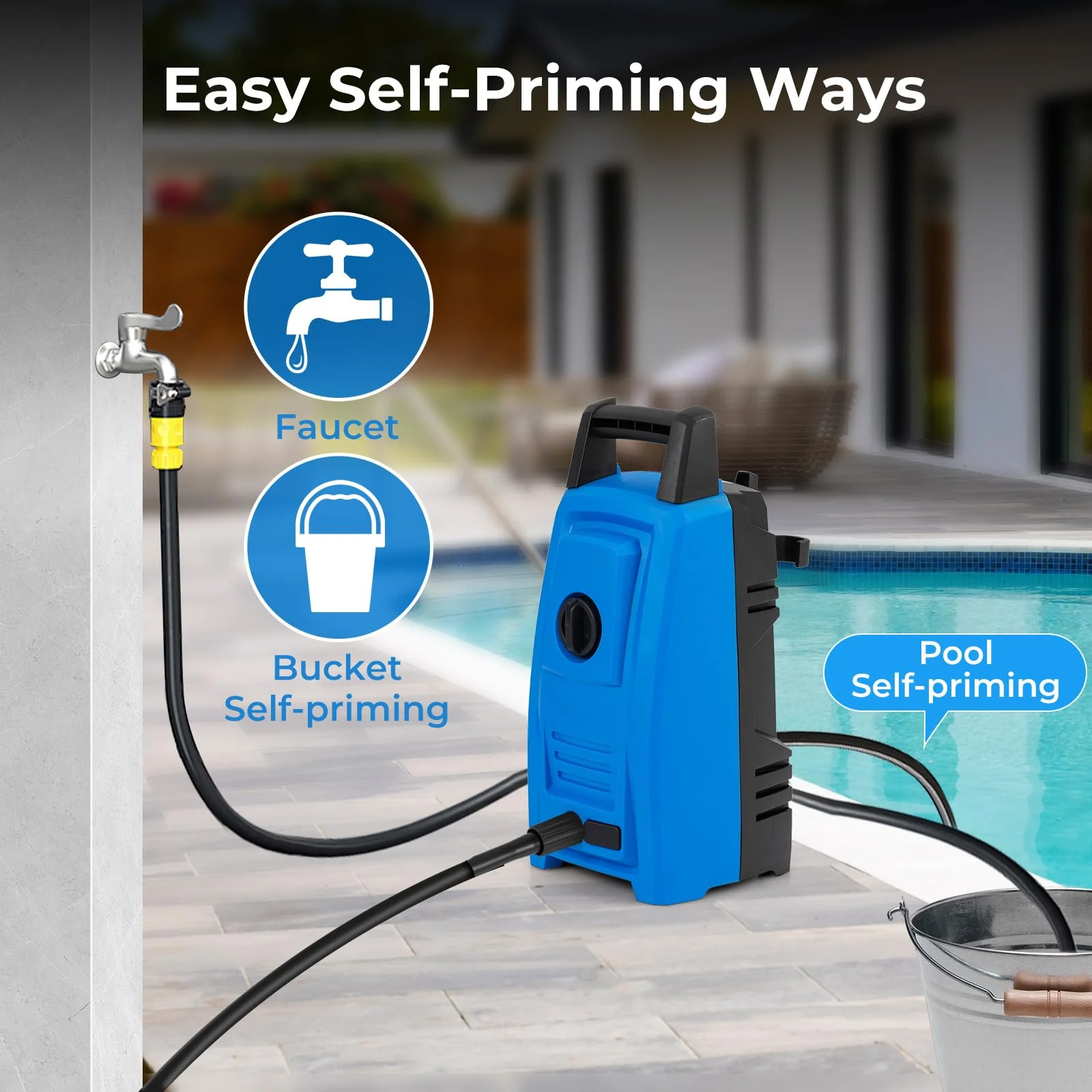 Goplus Electric Pressure Washer, 1900 PSI 1.8 GPM High Pressure Power Washer w/ 4 Quick Connect Nozzles - Image 3