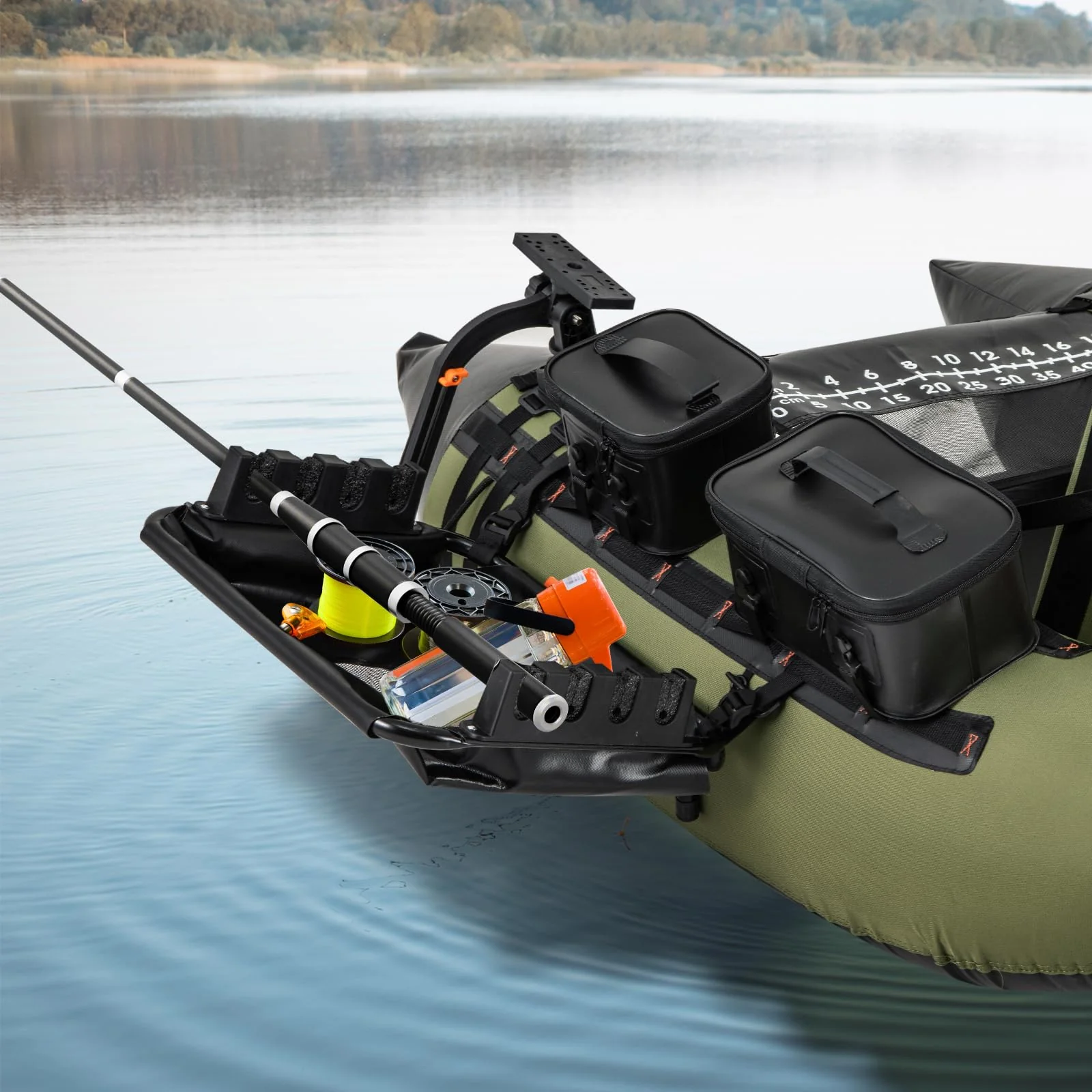 Goplus Fishing Float Tube Accessories, 360° Rotatable Fish Finder Holder w/ Mount Bracket - Image 2