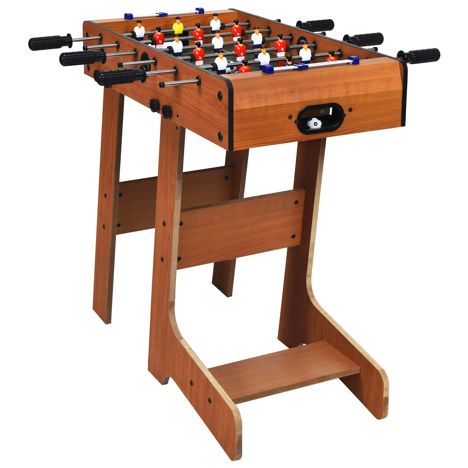 Goplus Foldable Foosball Table, 27'' Soccer Table Game w/ 2 Mini Footballs - Image 8