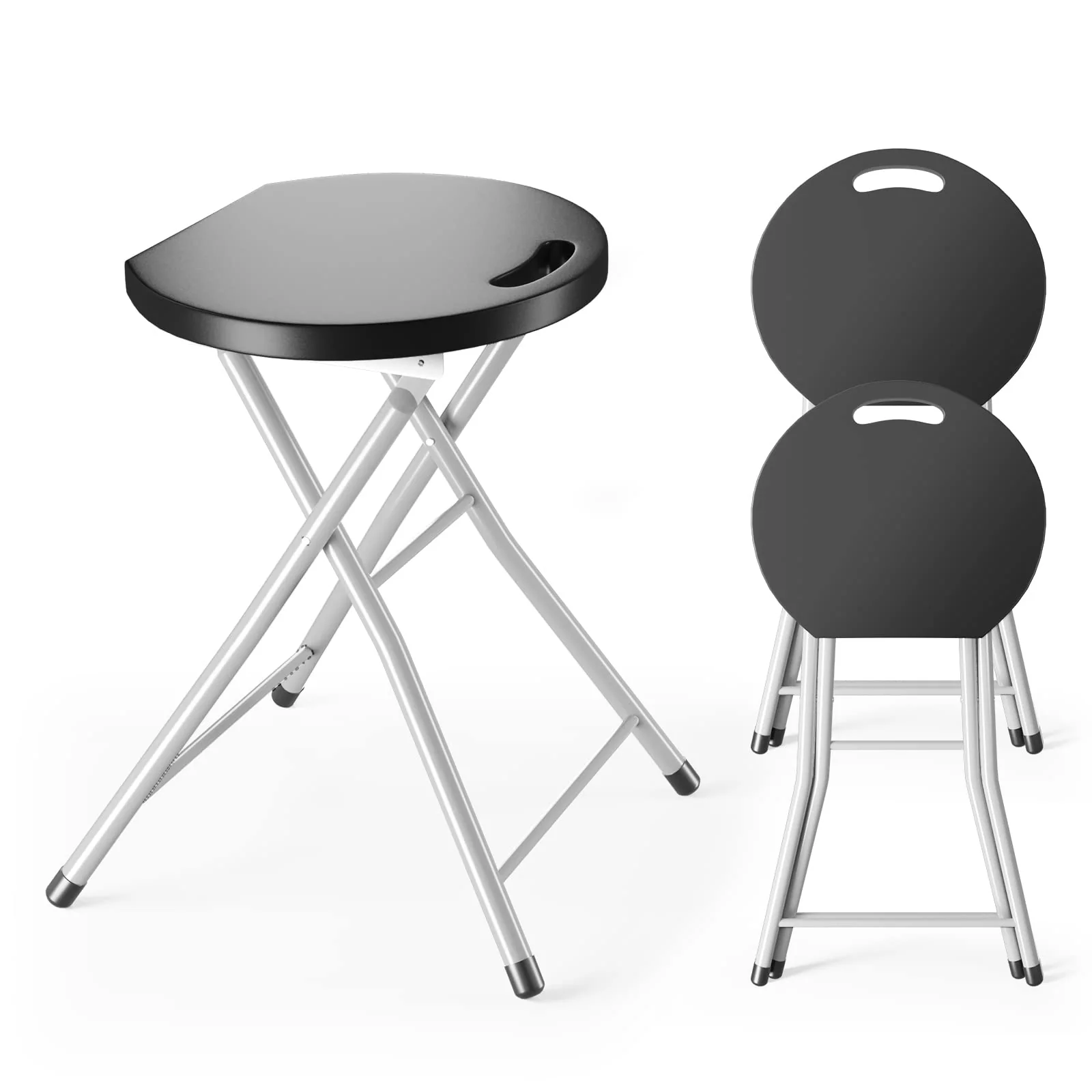 Goplus Folding Stool, 28 inch Foldable Camping Stool for Adults with 330 lb Capacity - Image 10