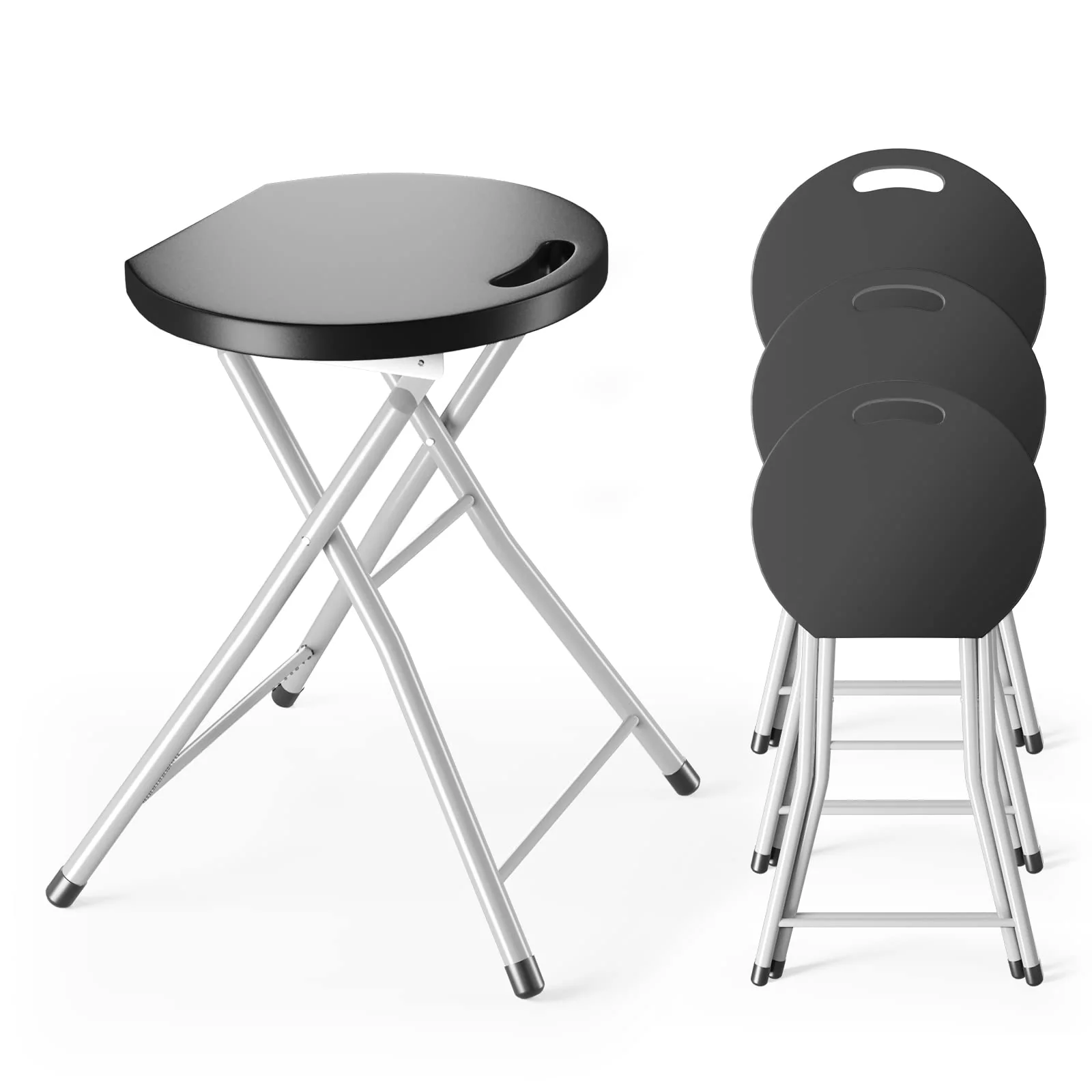 Goplus Folding Stool, 28 inch Foldable Camping Stool for Adults with 330 lb Capacity - Image 11