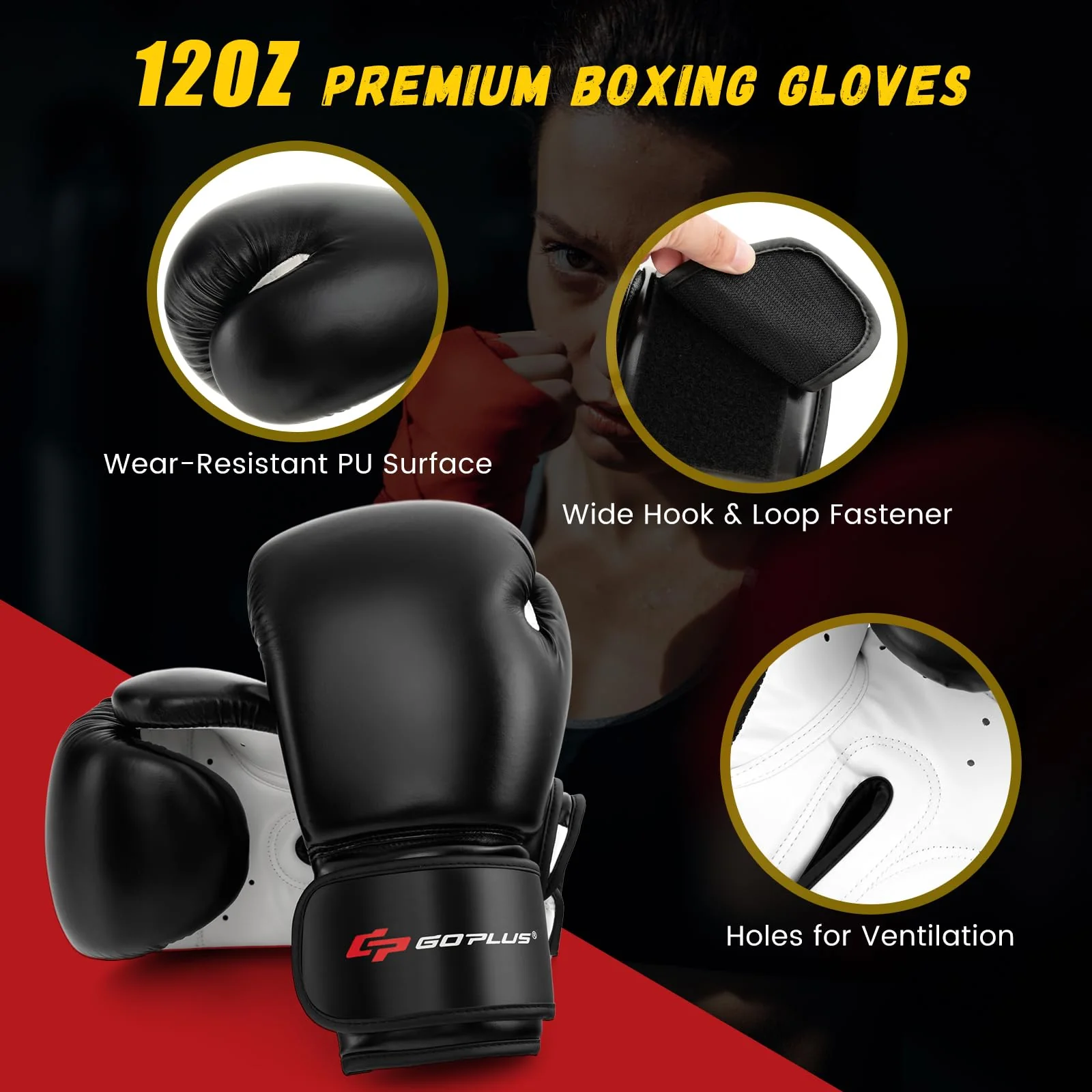 Goplus Freestanding Punching Bag, 71" Heavy Boxing Bag with 25 Suction Cups, Boxing Gloves, Filling Base - Image 4