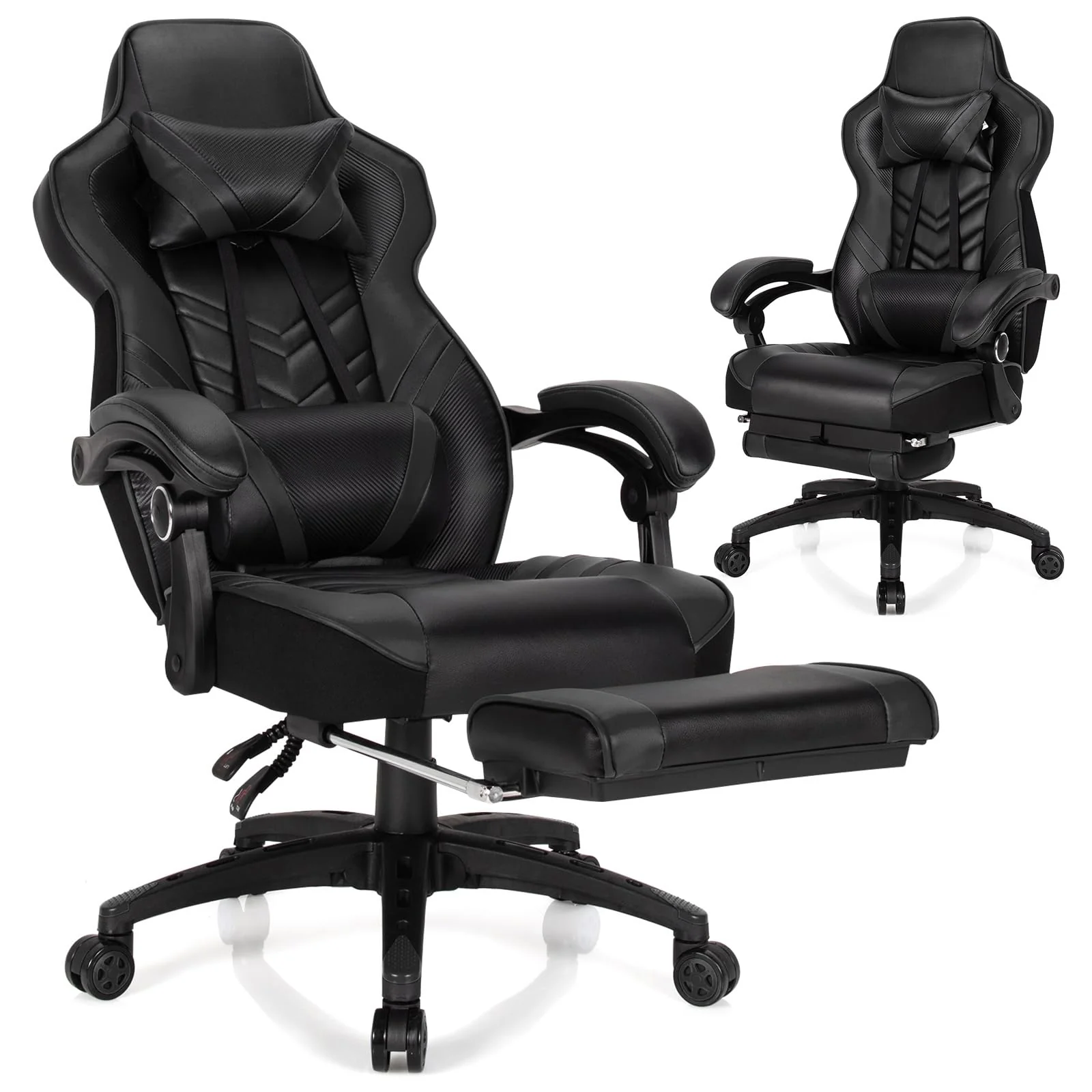 Goplus Gaming Chair, Computer Chair with Footrest and Lumbar Support - Image 10
