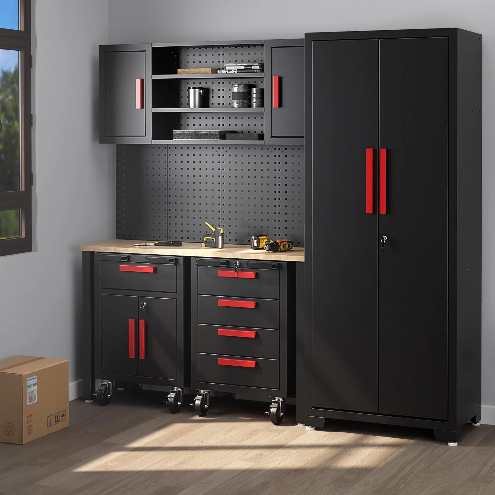 Goplus Garage Cabinets and Storage System - Image 2