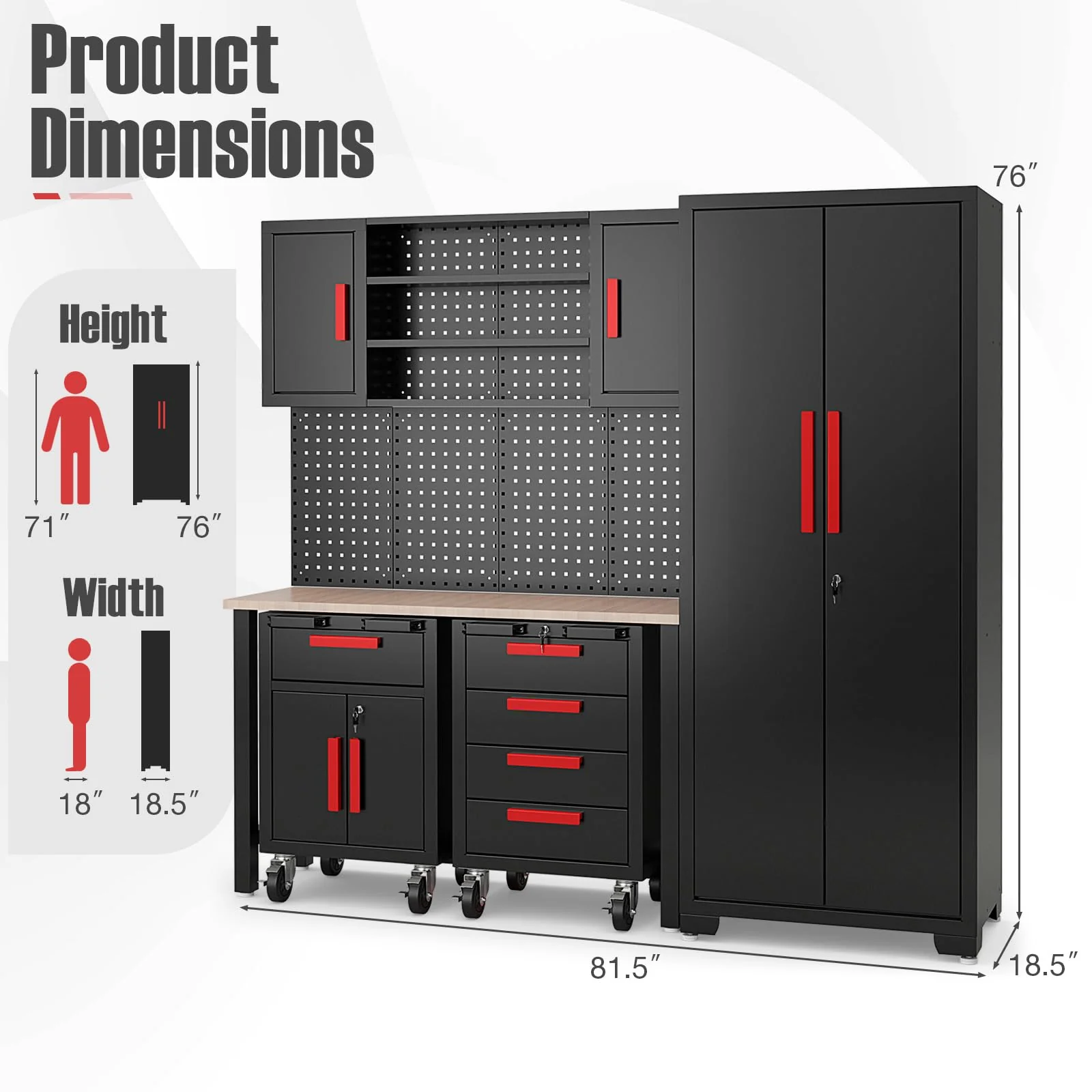 Goplus Garage Cabinets and Storage System - Image 3