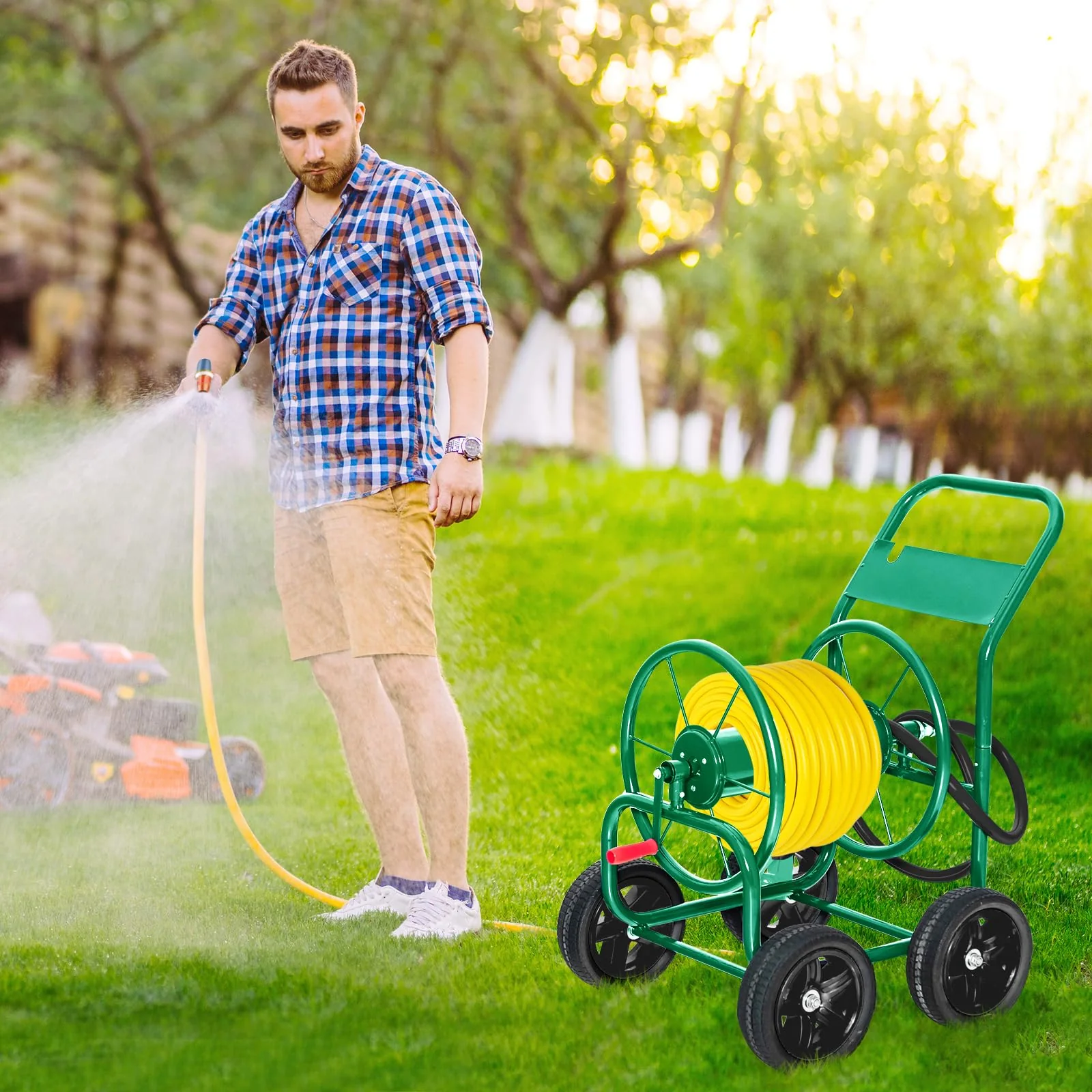 Goplus Garden Hose Reel Cart - Image 8