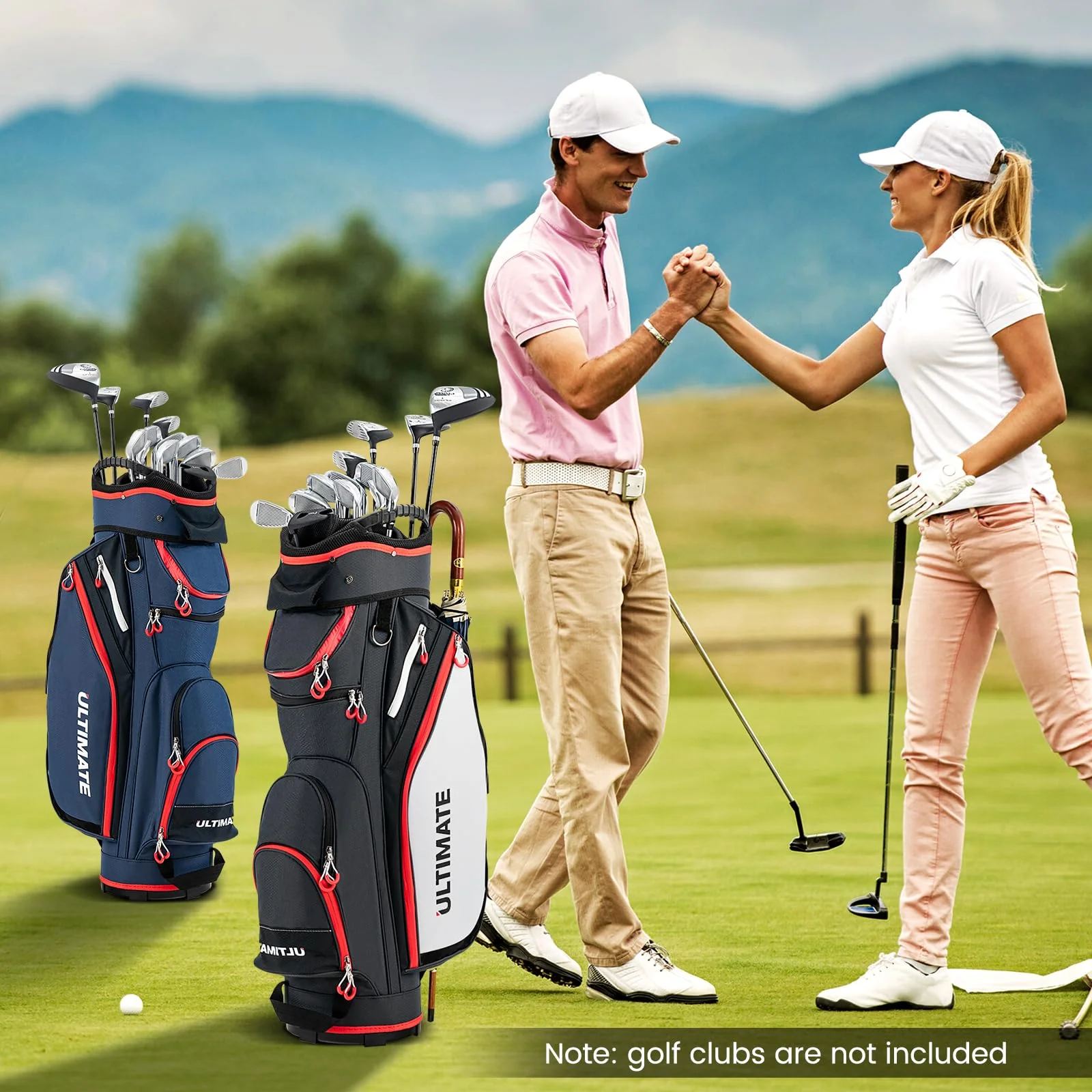 Goplus Golf Cart Bag with 14-Way Dividers, Lightweight Portable Golf Club Bag - Image 2