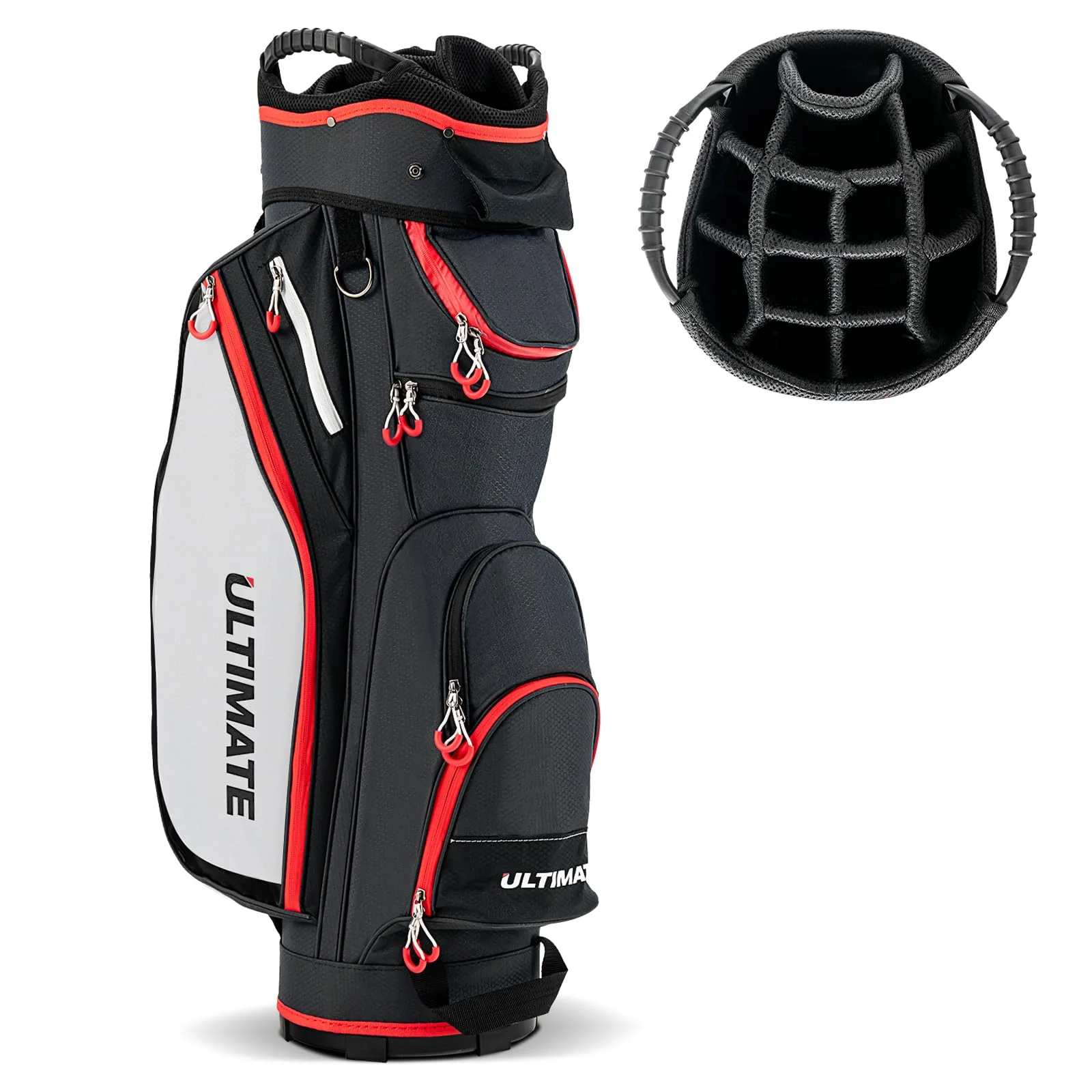 Goplus Golf Cart Bag with 14-Way Dividers, Lightweight Portable Golf Club Bag - Image 8