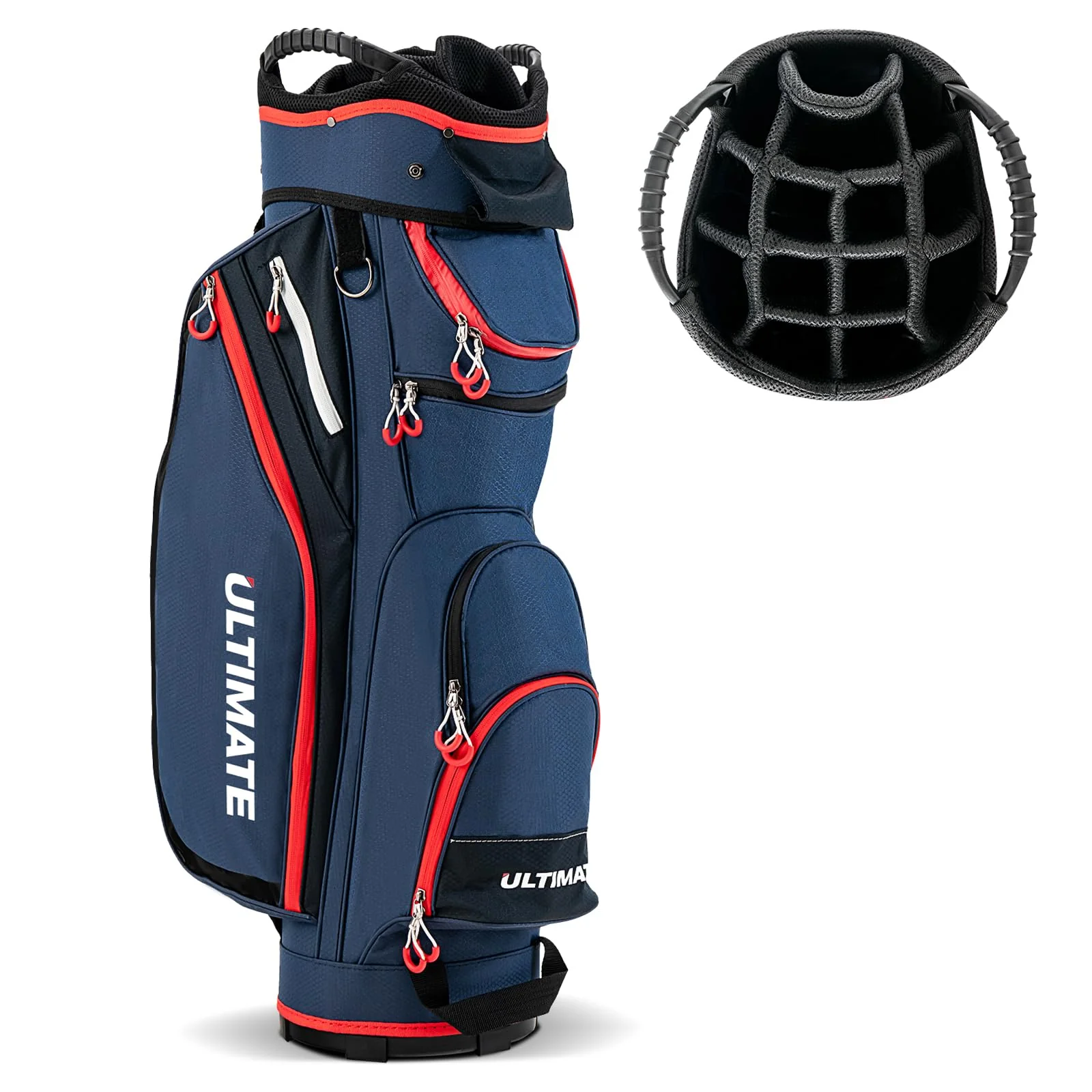 Goplus Golf Cart Bag with 14-Way Dividers, Lightweight Portable Golf Club Bag - Image 9
