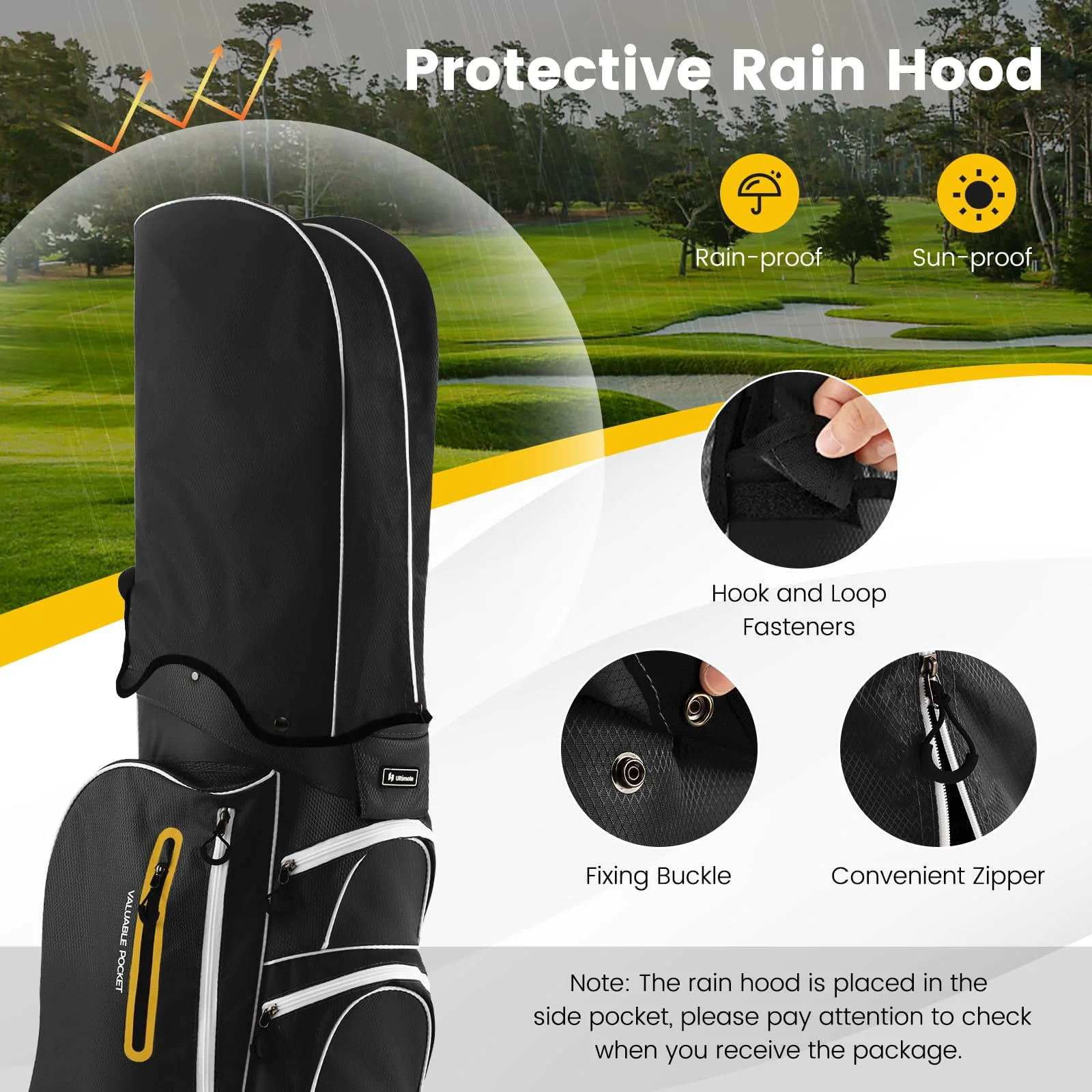 Goplus Golf Cart Bag with 15-Way Top Dividers - Image 5
