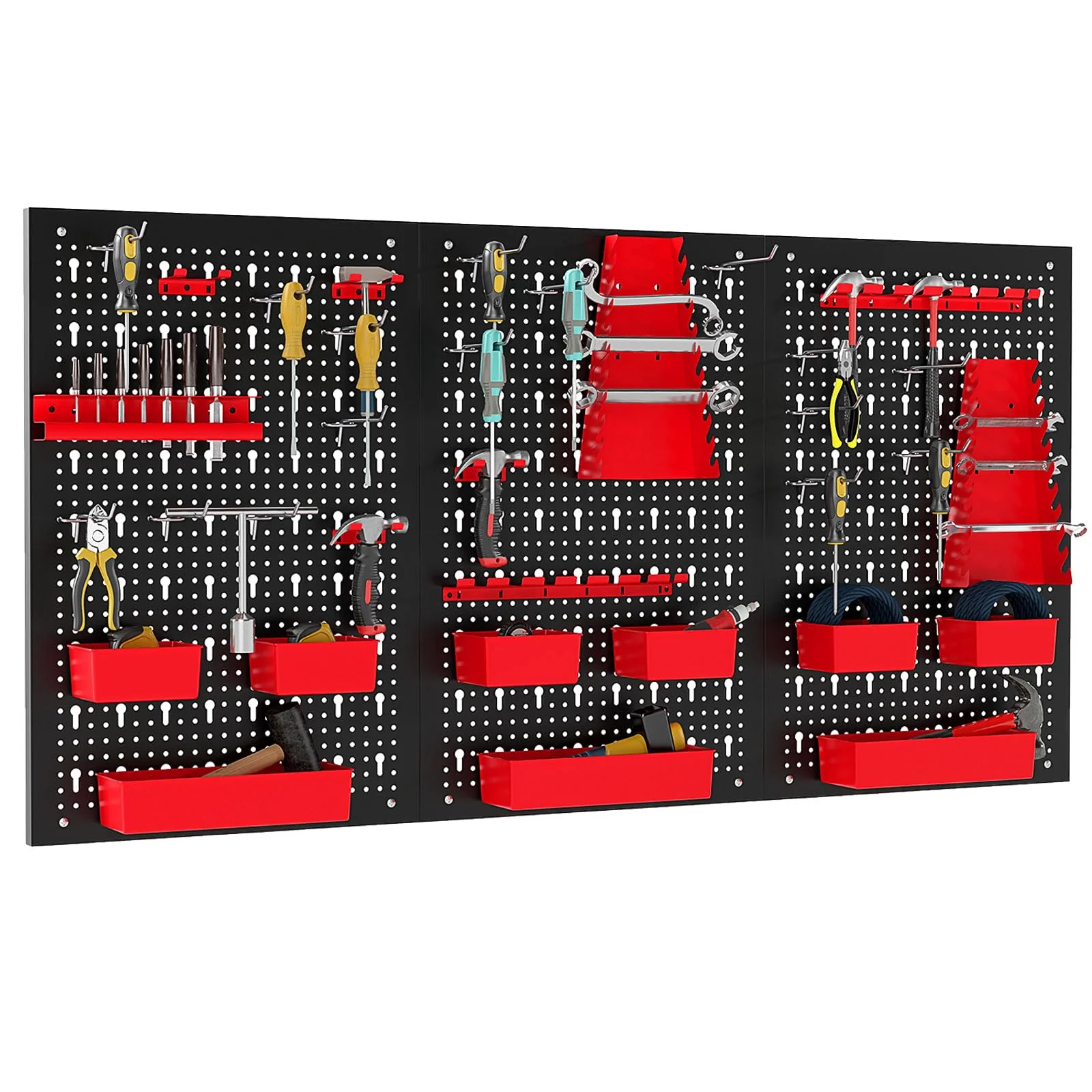 Goplus Heavy-Duty Utility Tool Storage Board w/Accessories for Garage Workshop