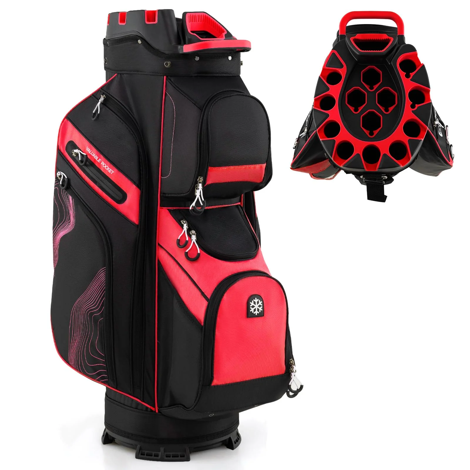 Goplus Lightweight Molded Lock Top Golf Club Bag w/14-Way Full Length Organizer Dividers - Image 14