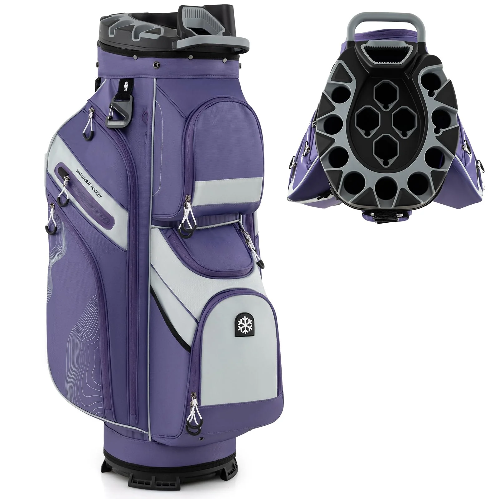 Goplus Lightweight Molded Lock Top Golf Club Bag w/14-Way Full Length Organizer Dividers - Image 16