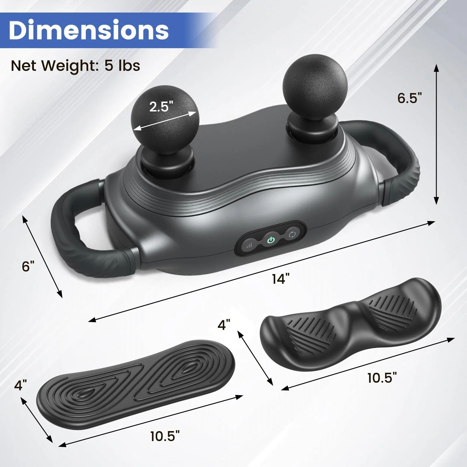 Goplus Massage Gun Deep Tissue, Multipurpose Electric Massager w/3 Switchable Massage Heads - Image 7