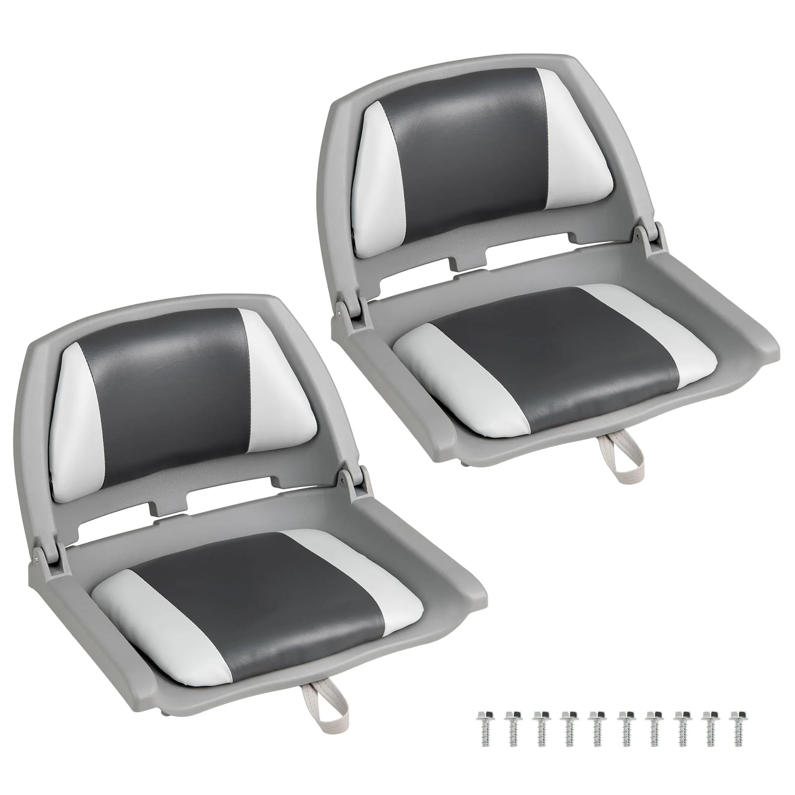 Goplus Molded Low Back Fishing Boat Chairs Marine-Grade PVC Cushion Pad - Image 11