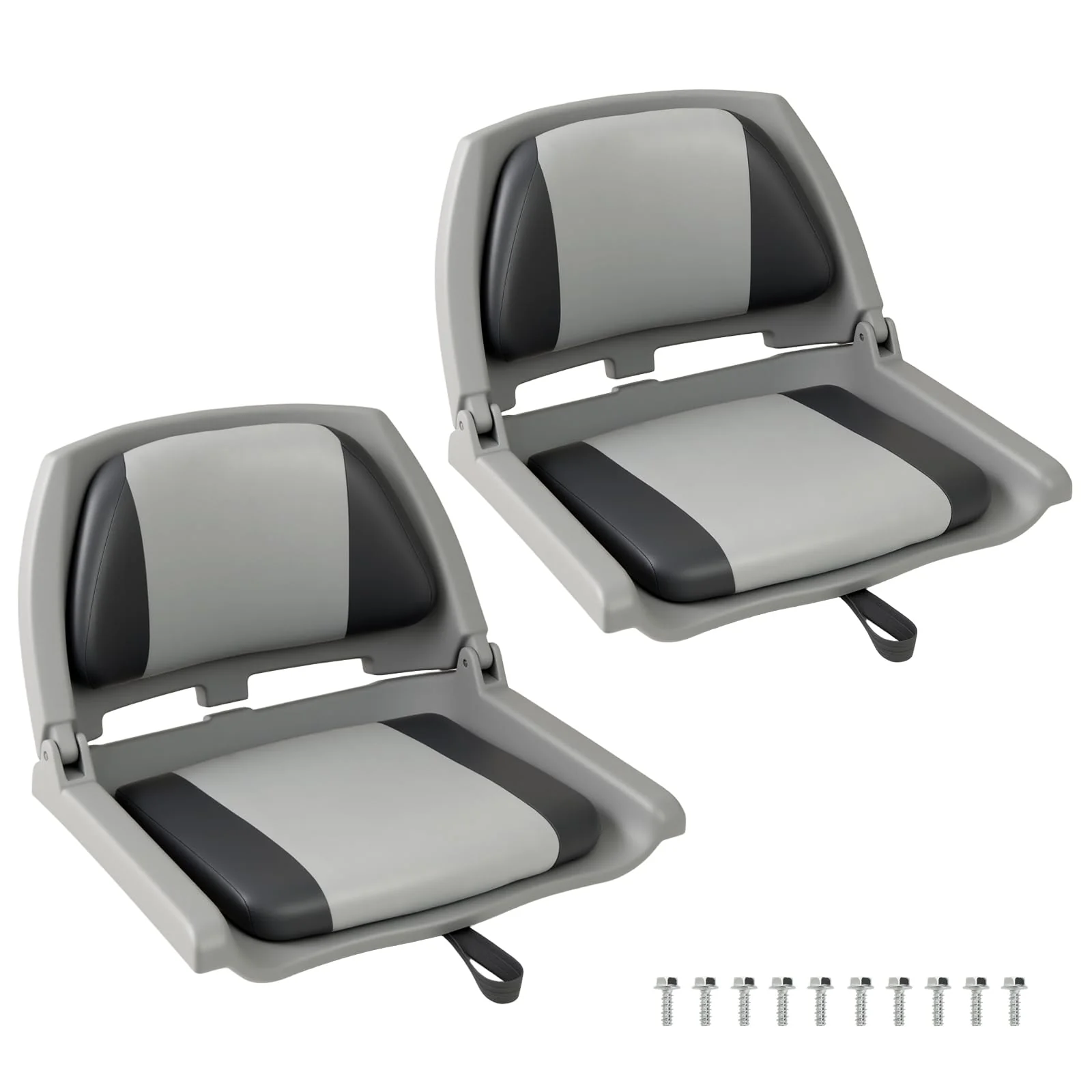 Goplus Molded Low Back Fishing Boat Chairs Marine-Grade PVC Cushion Pad - Image 13
