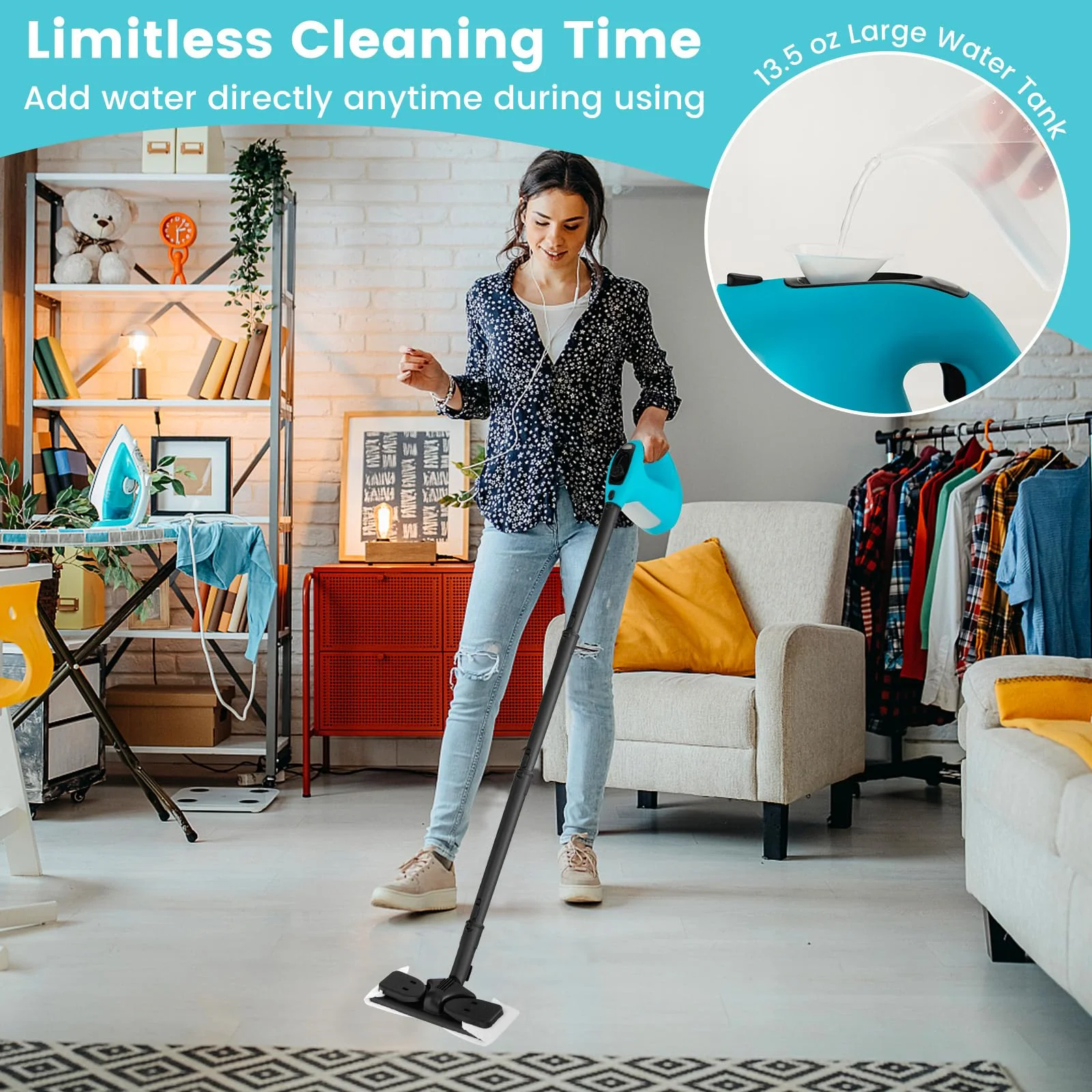 Goplus Multipurpose Handheld Steam Cleaner - Image 2
