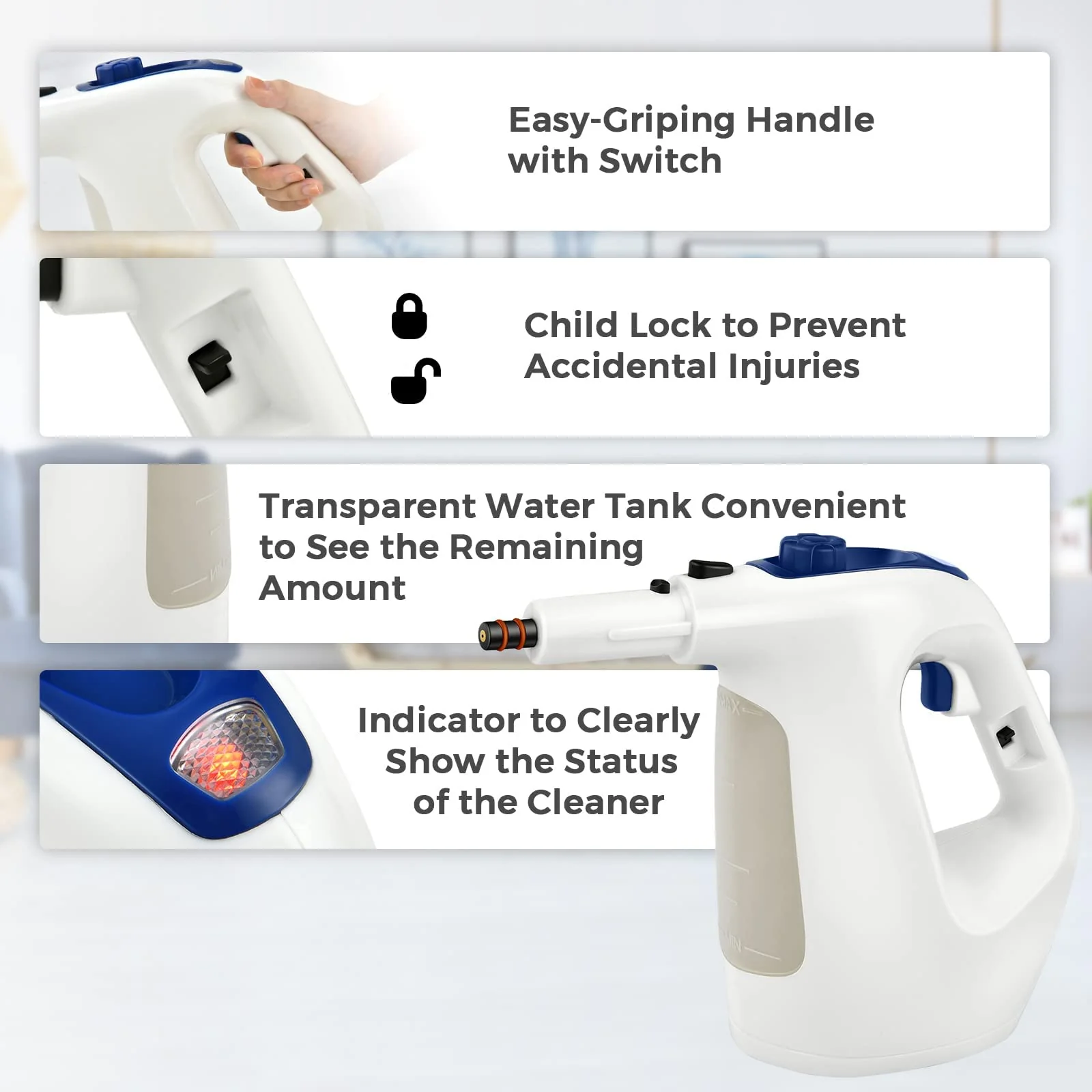 Goplus Multipurpose Handheld Steam Cleaner - Image 8