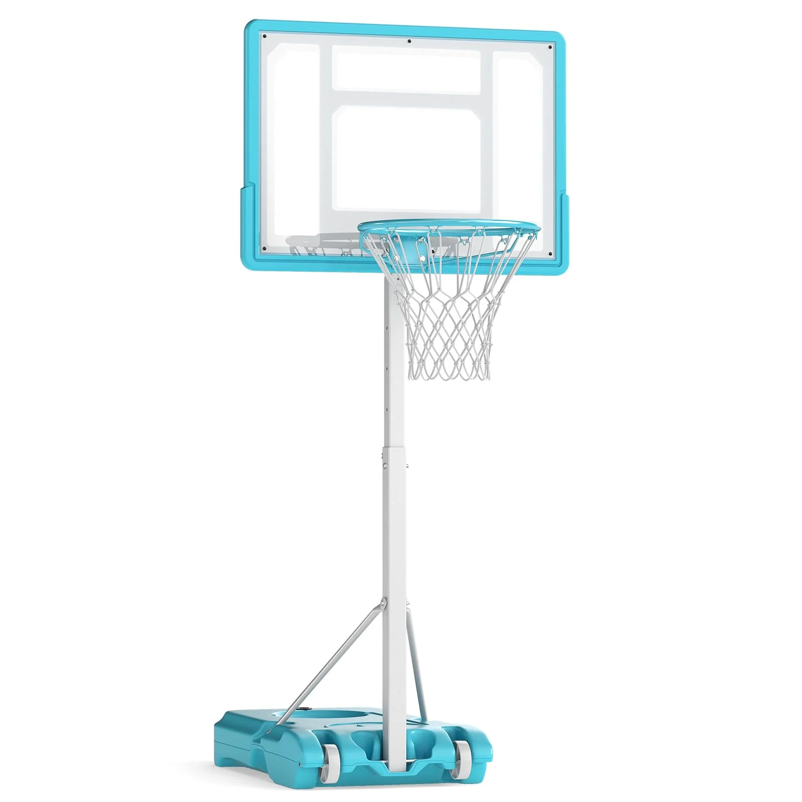 Goplus Poolside 3.1-4.1 FT Adjustable Height Basketball Goal with 32" Shatterproof Backboard - Image 9
