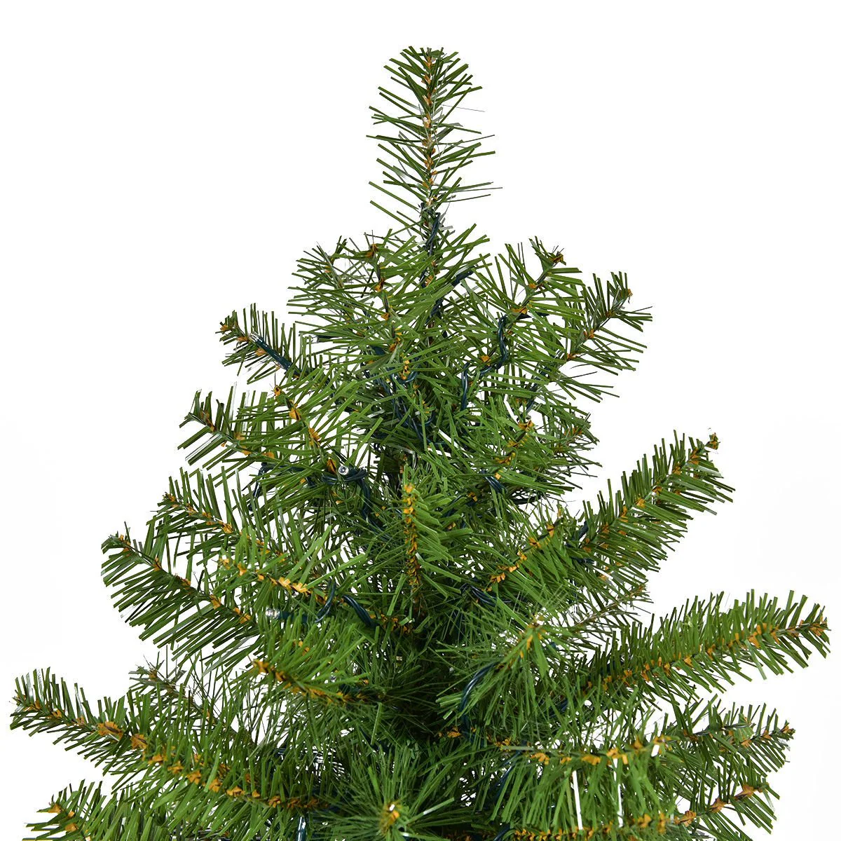 Goplus Pre-Lit Christmas Tree Artificial PVC with 700 LED Lights and Solid Metal Legs (7ft) - Image 7