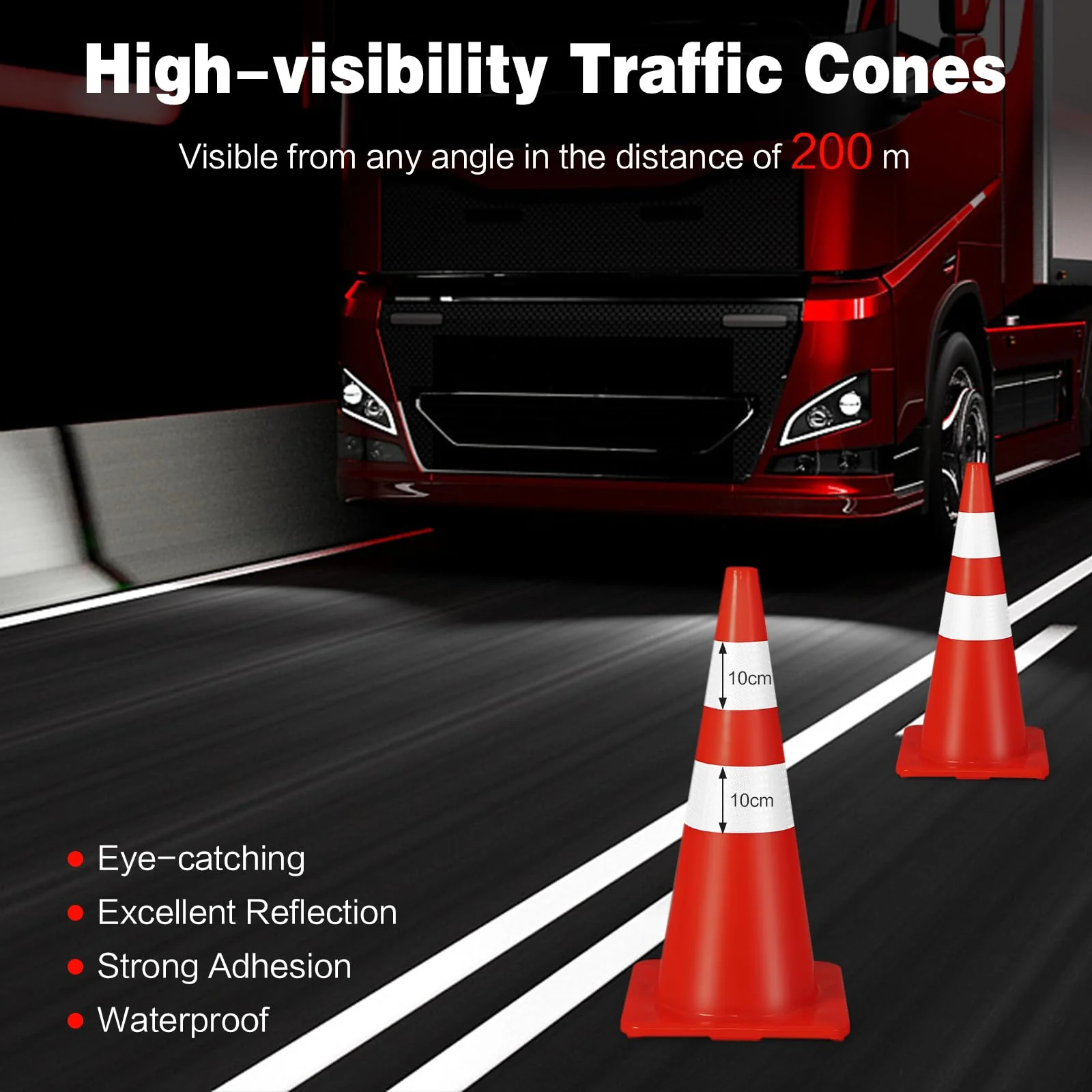 Goplus PVC Traffic Cones - Image 8