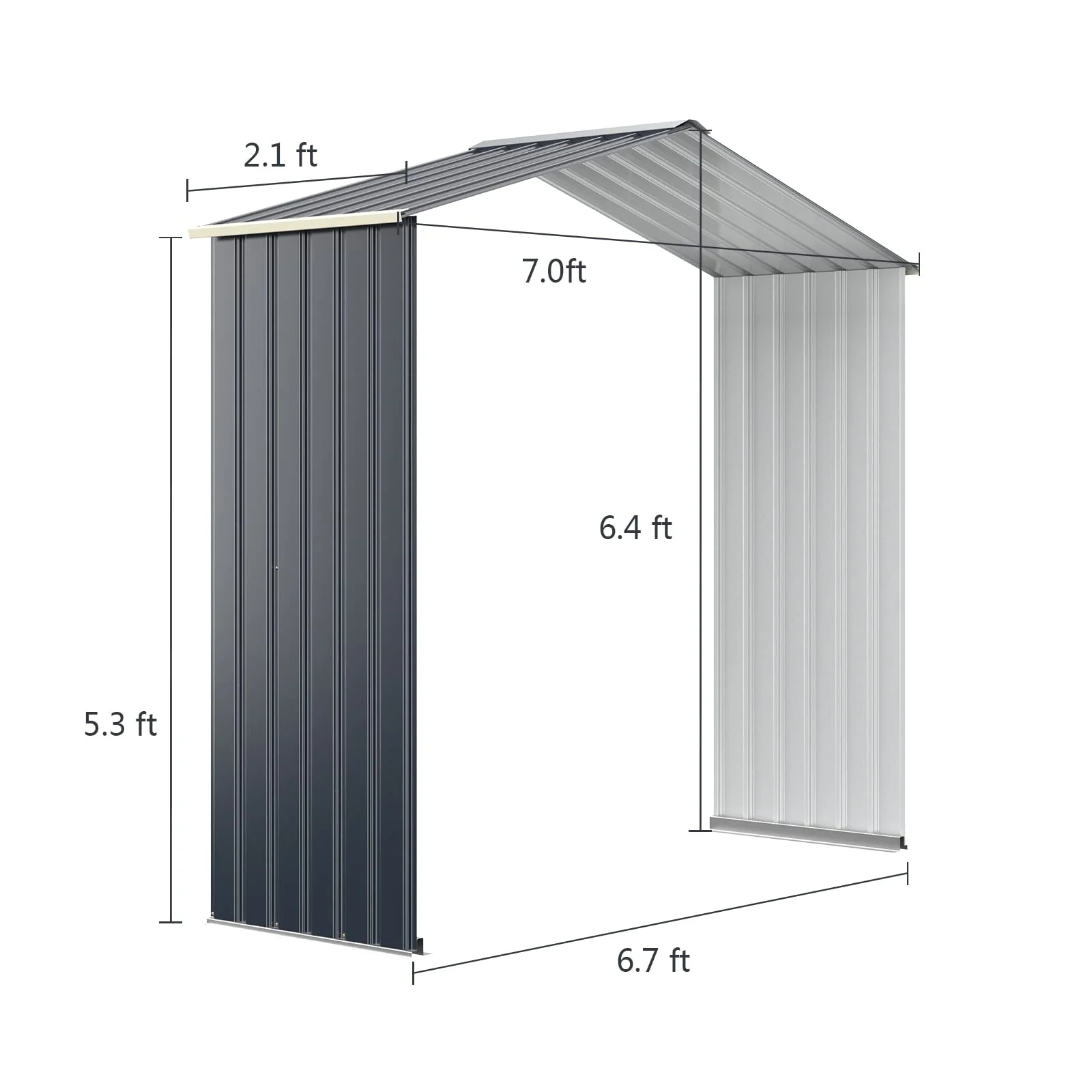 Goplus Storage Shed Extension Kit - Image 5