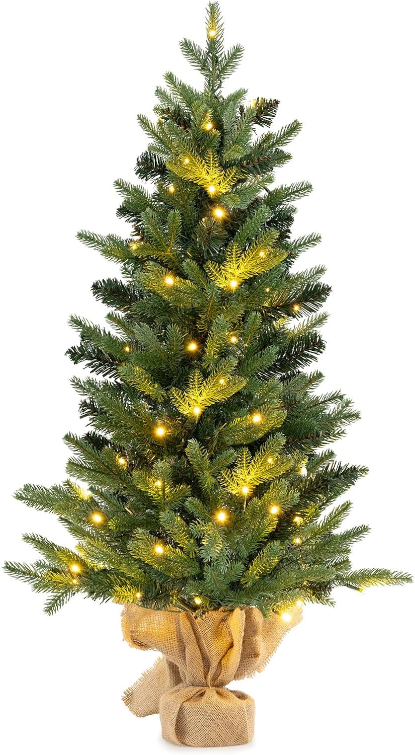 Goplus Tabletop Battery Operated Small Fir Xmas Tree with Warm White LED Lights - Image 10