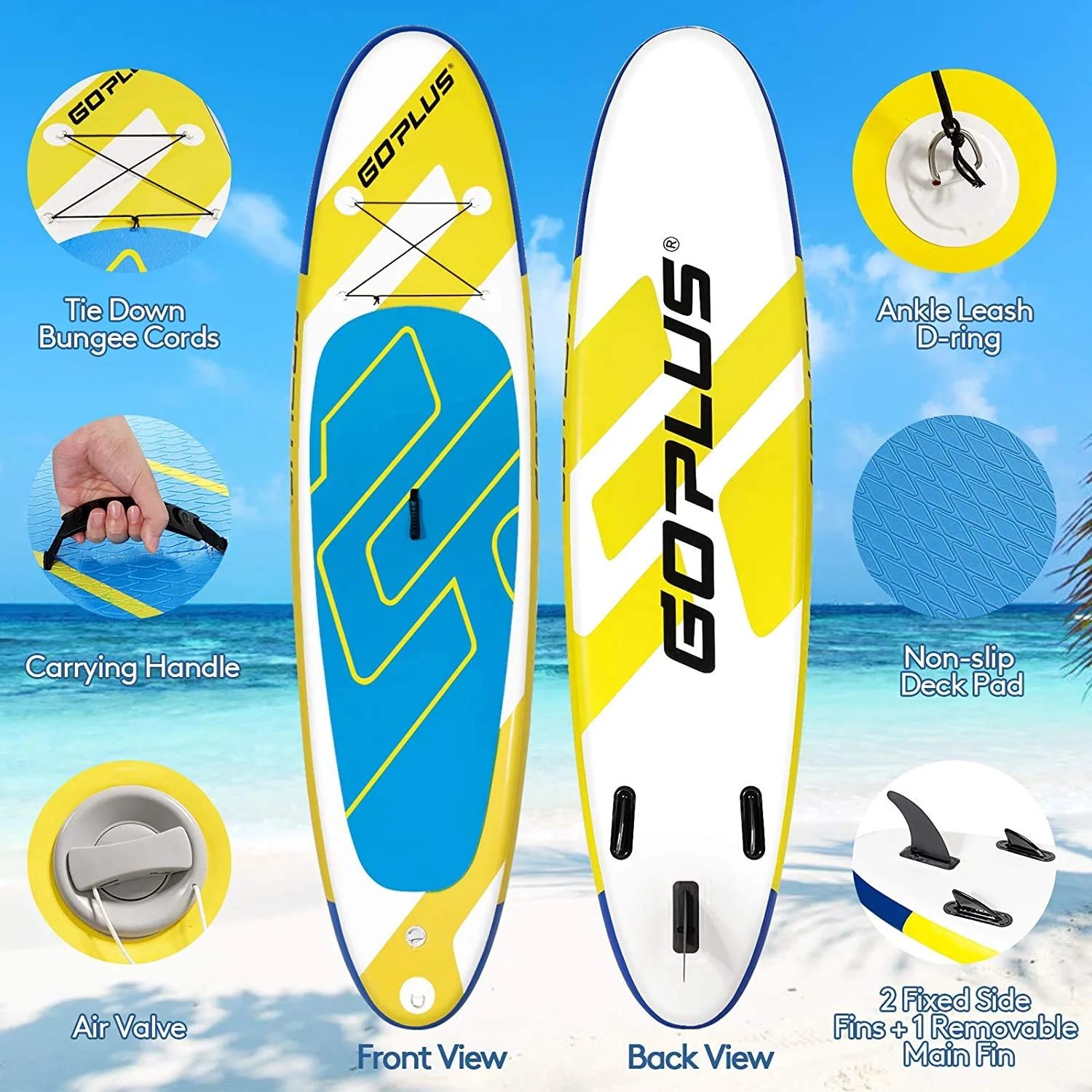Goplus 10ft/11ft Inflatable Stand Up Paddle Board - Image 2