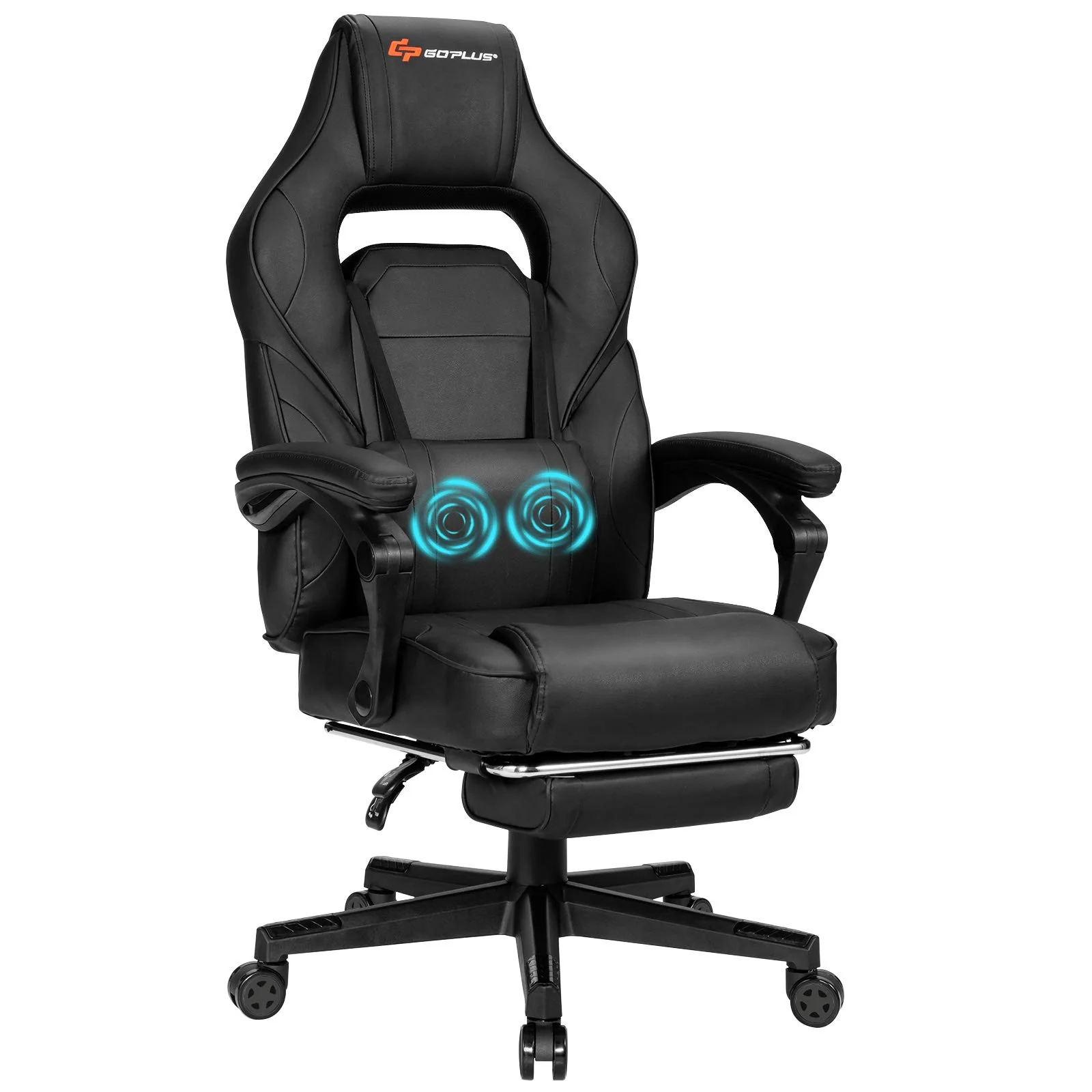 Massage Gaming Chair, Seat Height Adjustment Racing Computer Office Chair