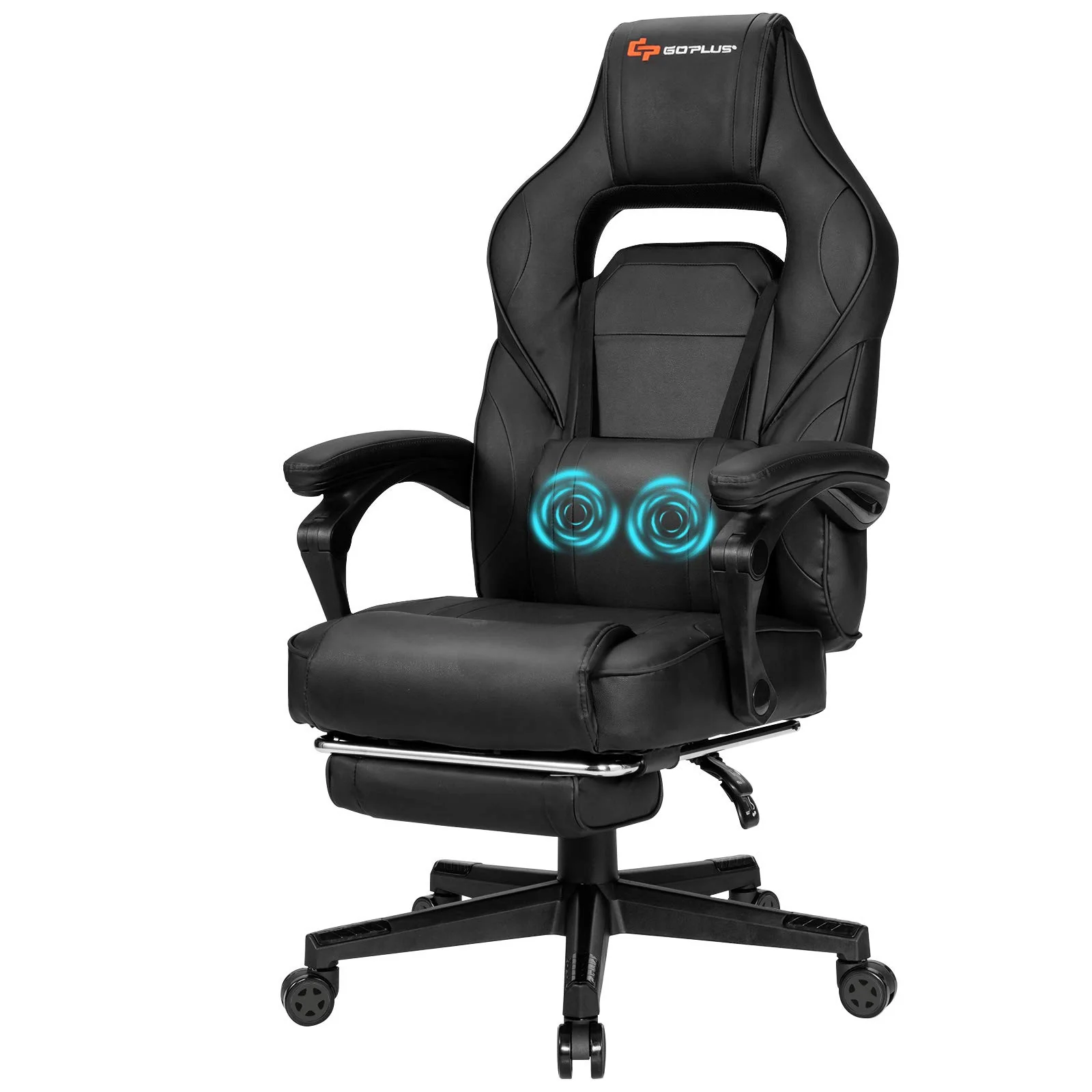 Massage Gaming Chair, Seat Height Adjustment Racing Computer Office Chair - Image 8