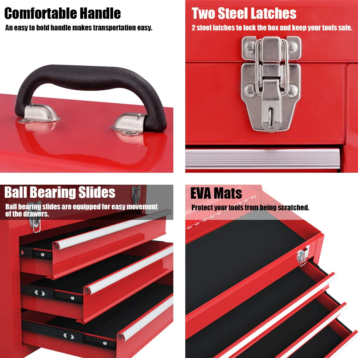 Tool Chest 20-Inch Portable Tool Box Steel Cabinet - Image 7