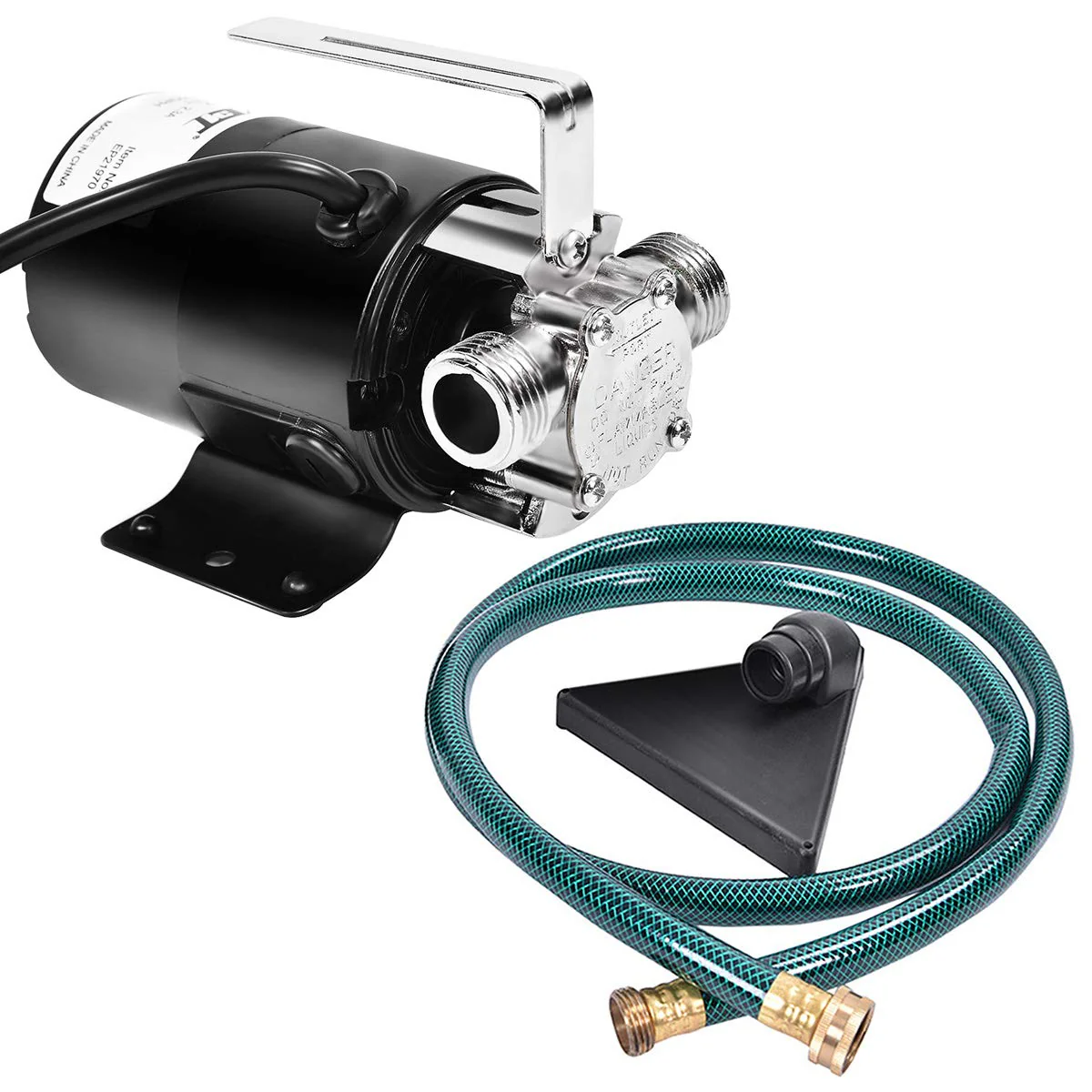 Water Transfer Pump Portable Electric 120V Sump Utility 330GPH With Hose