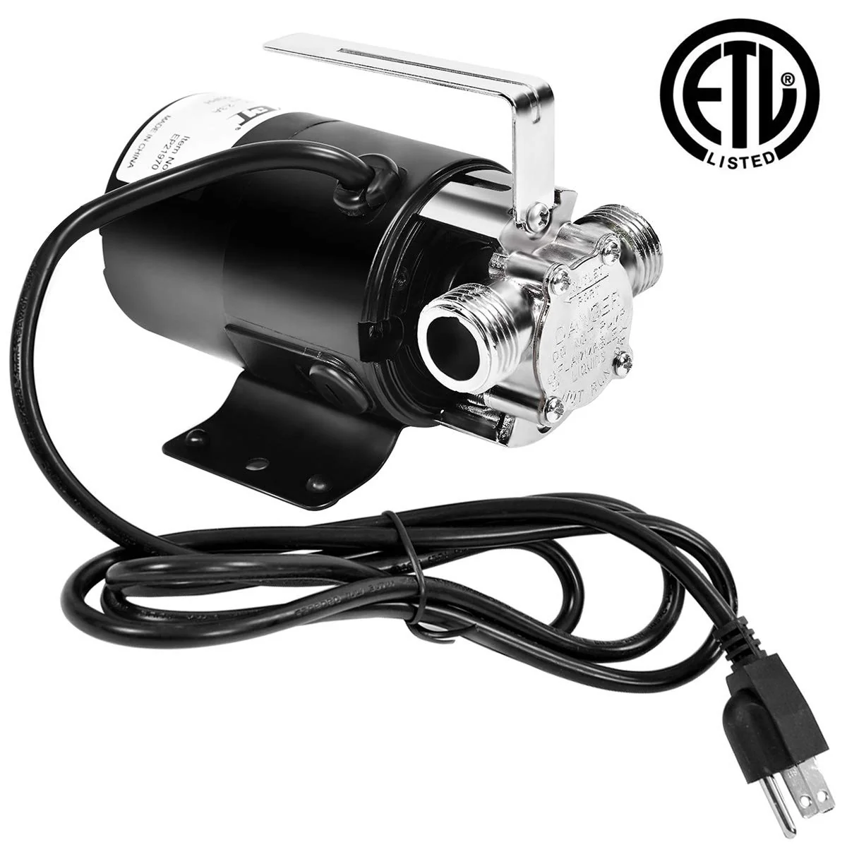 Water Transfer Pump Portable Electric 120V Sump Utility 330GPH With Hose - Image 7