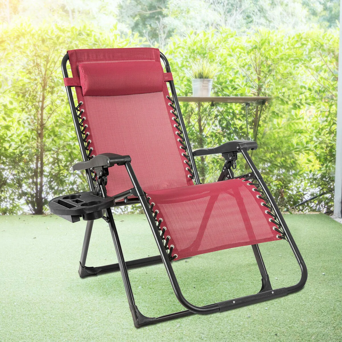 Zero Gravity Chair, 500-lb Capacity Oversized Recliner with Cup Holder - Image 7