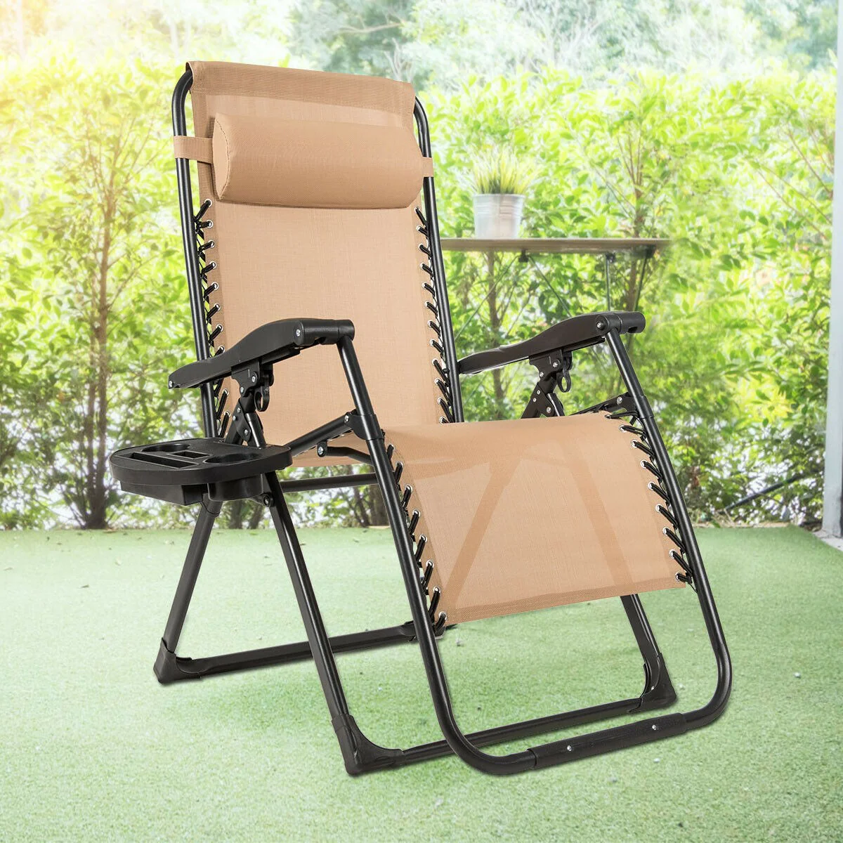 Zero Gravity Chair, 500-lb Capacity Oversized Recliner with Cup Holder - Image 9